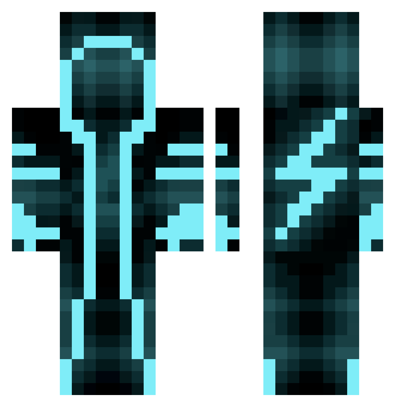 Manxx09 Minecraft skin, front and back view