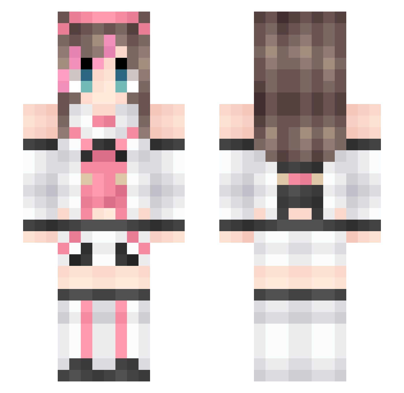 mitsu_sys Minecraft skin, front and back view