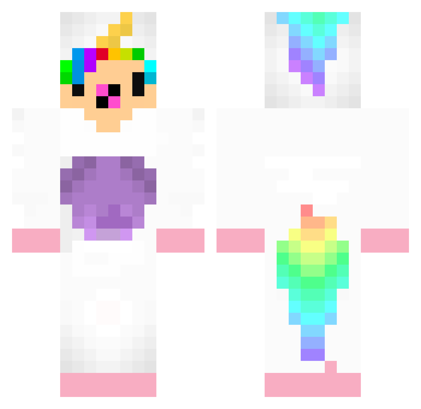 Baulla Minecraft skin, front and back view