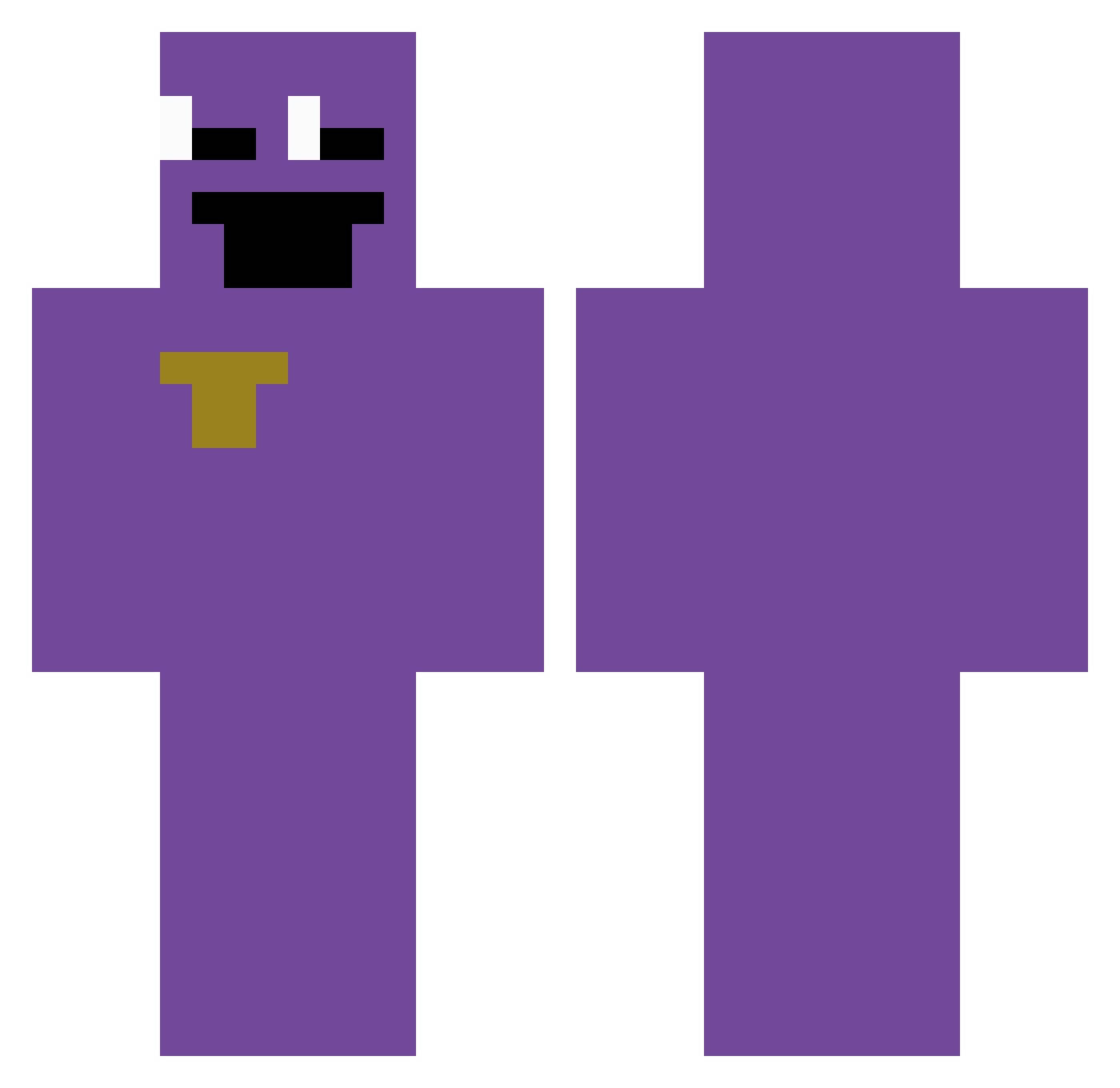 Xx_xX Minecraft skin, front and back view