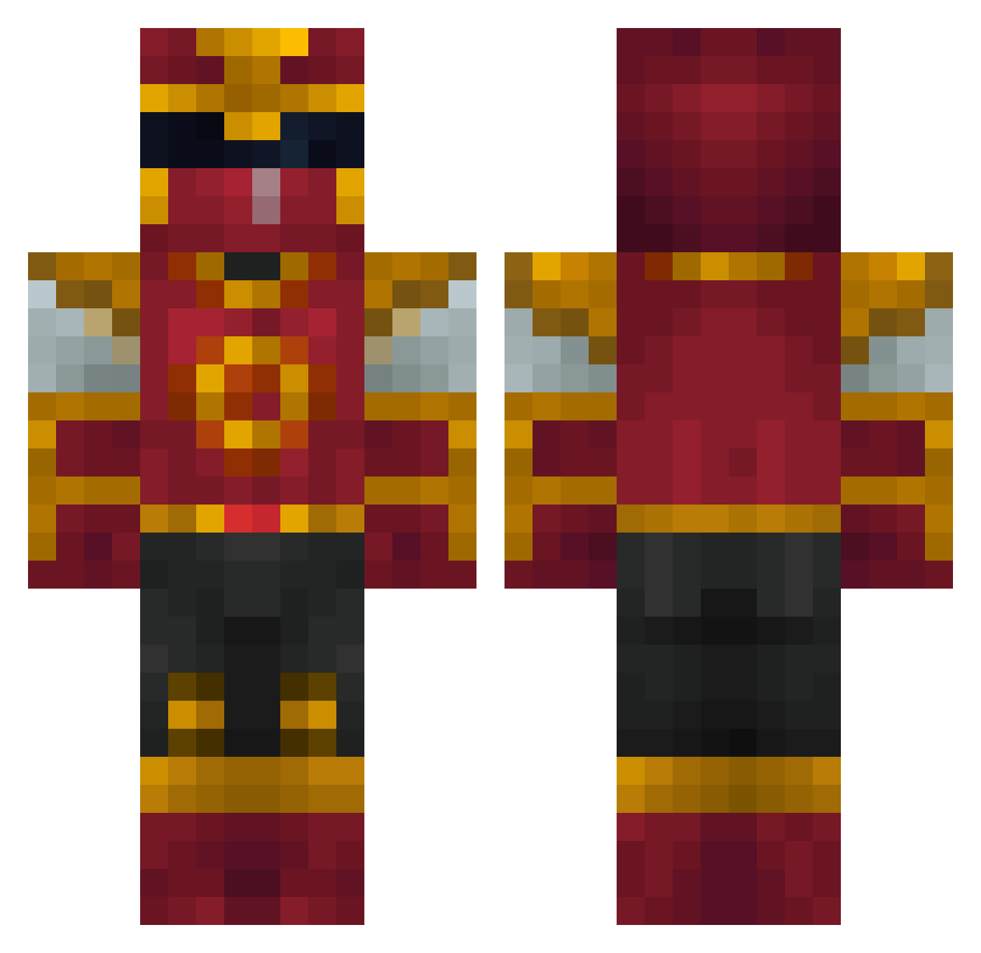 DaddyS1ngy Minecraft skin, front and back view