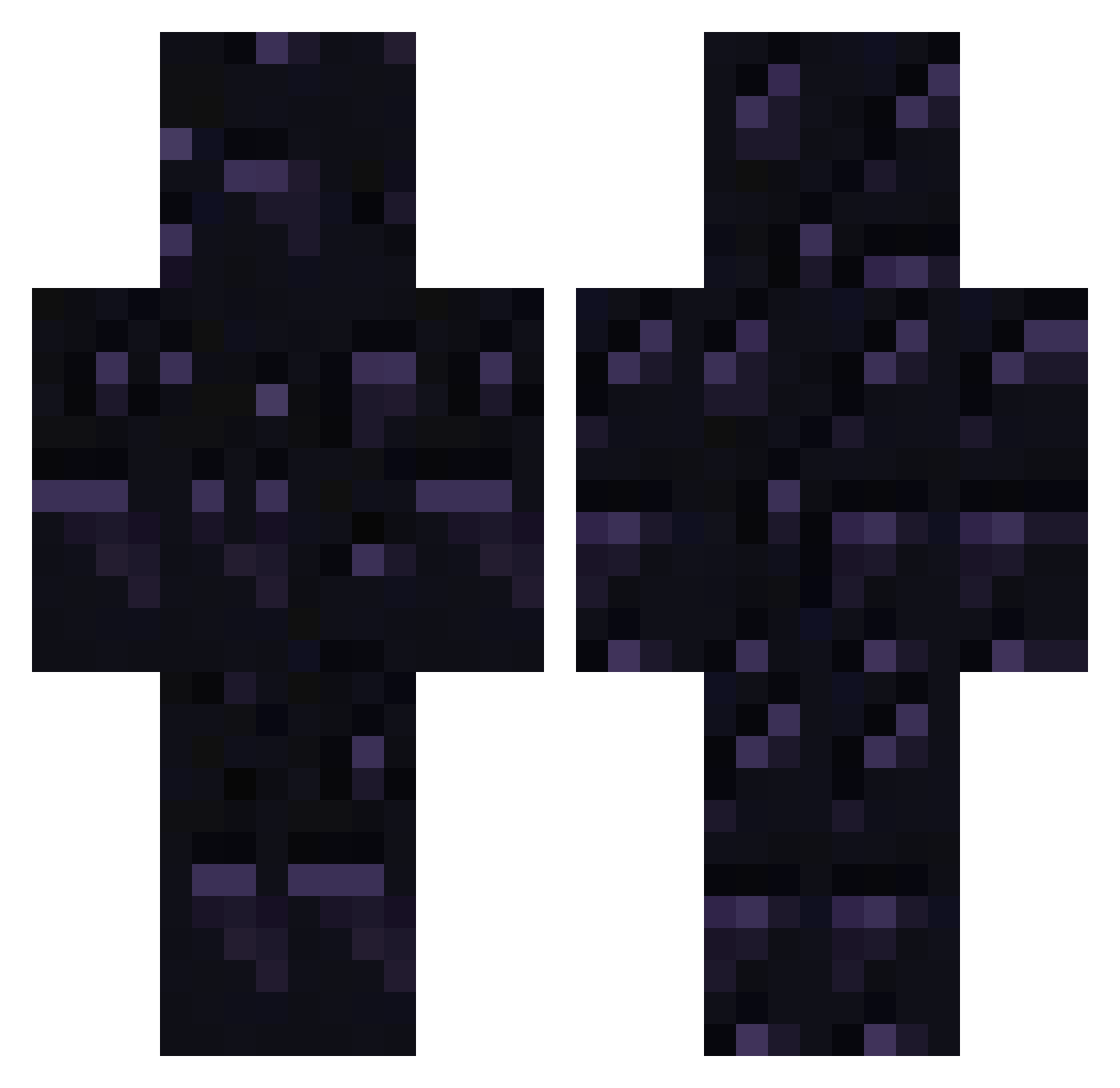 Elneg0 Minecraft skin, front and back view