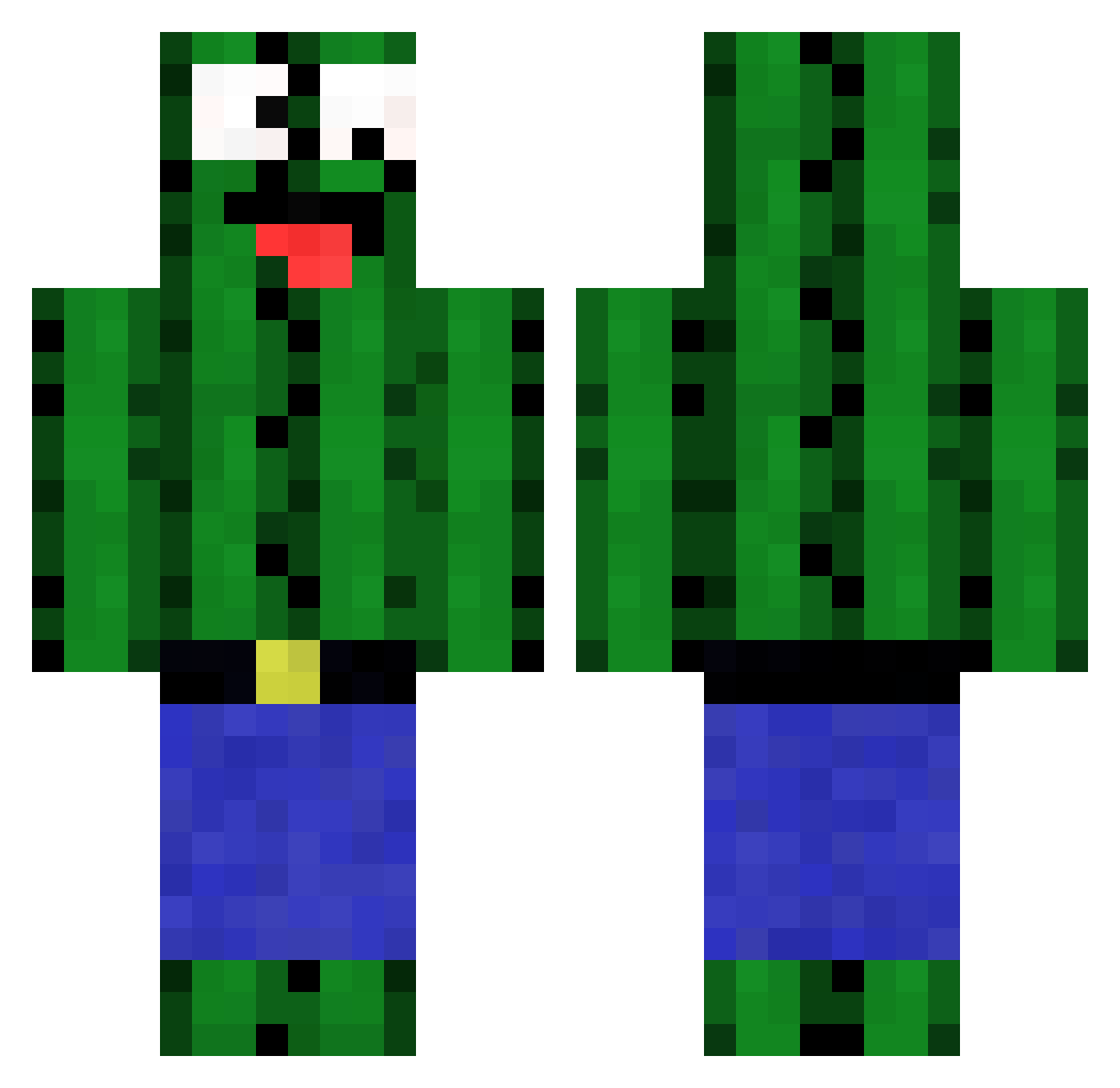 Genepy__ Minecraft skin, front and back view