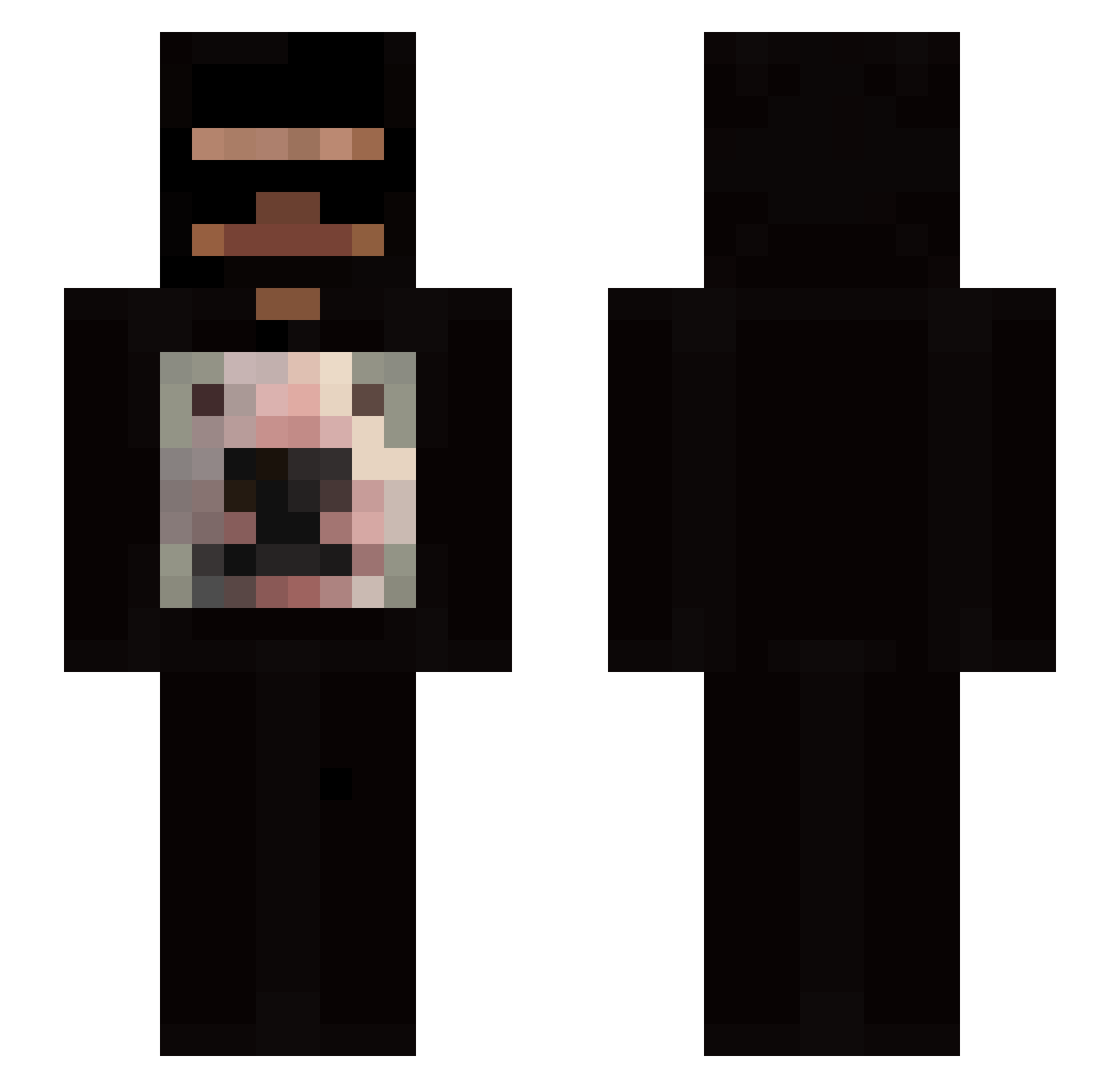 Bouncyball2005 Minecraft skin, front and back view