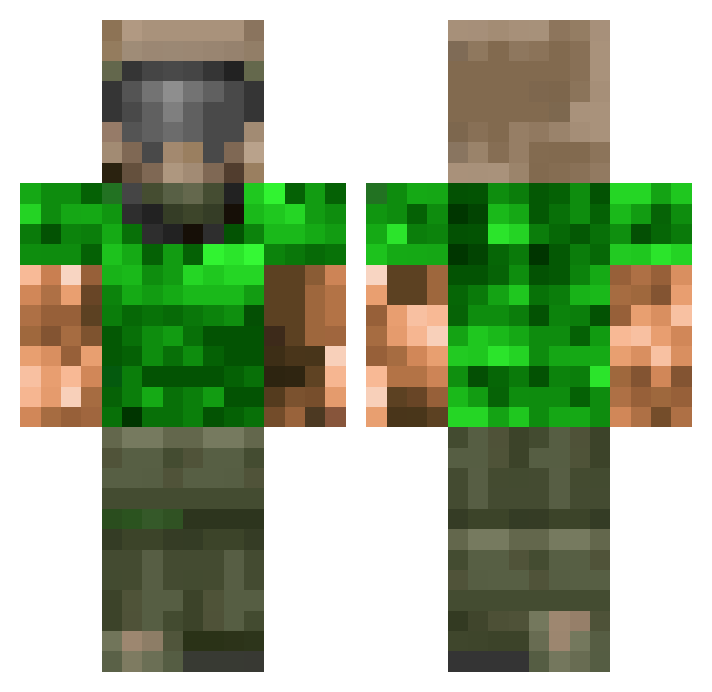 Kaelysium Minecraft skin, front and back view