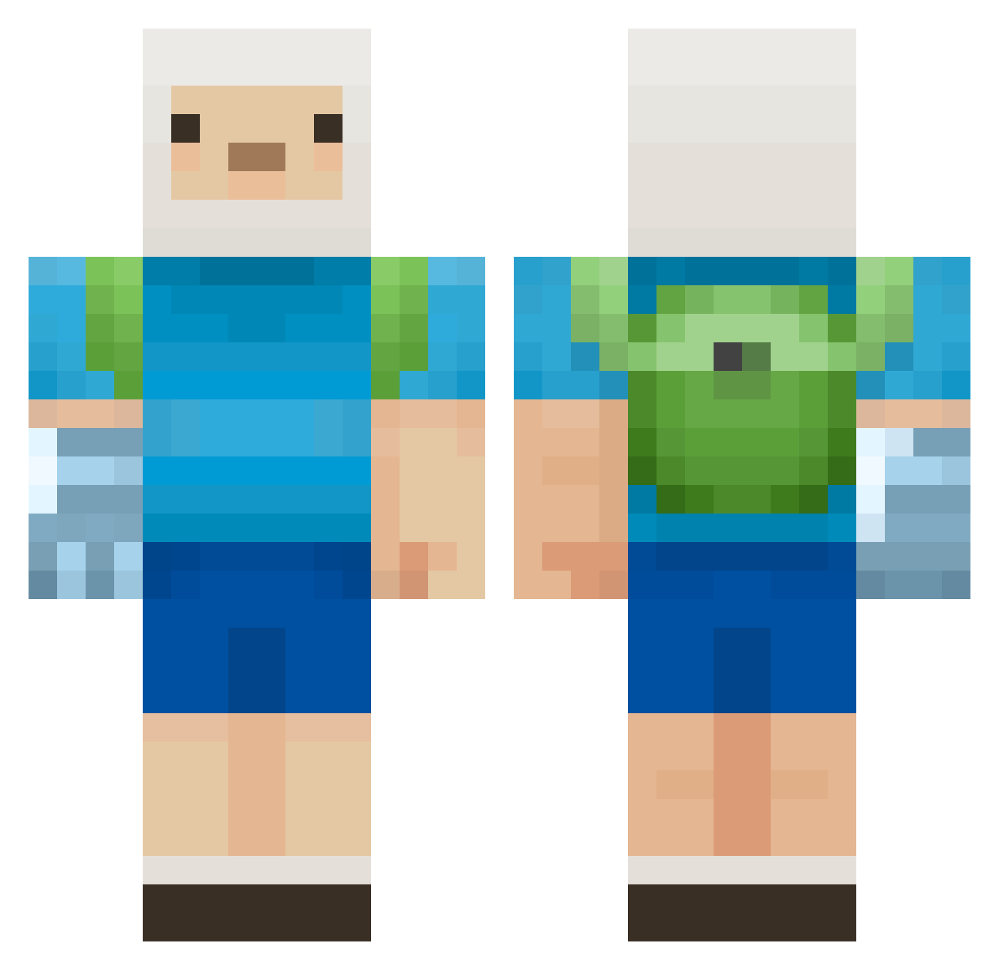 KobeniInsana Minecraft skin, front and back view