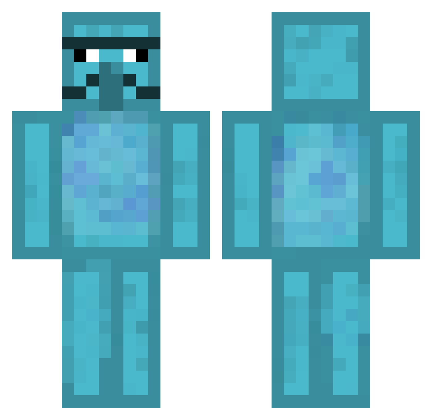 skulkman43 Minecraft skin, front and back view
