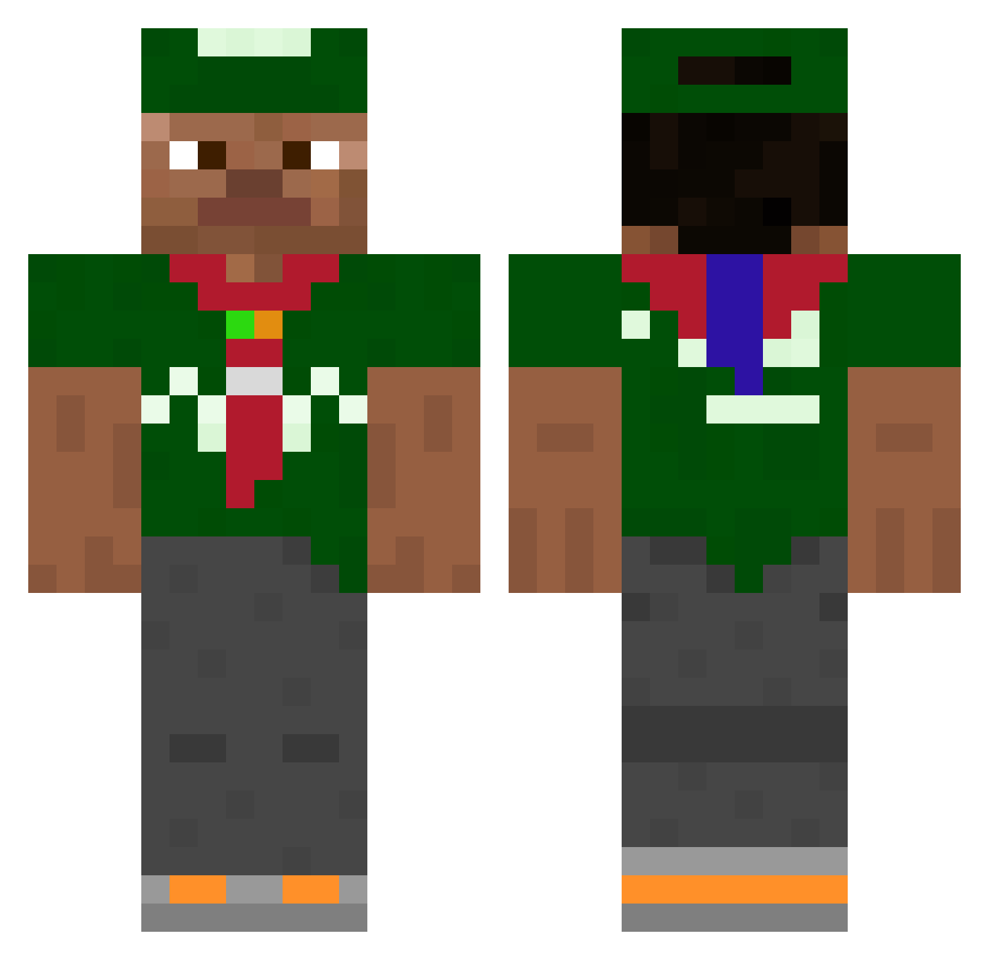 AlfieZgamer Minecraft skin, front and back view
