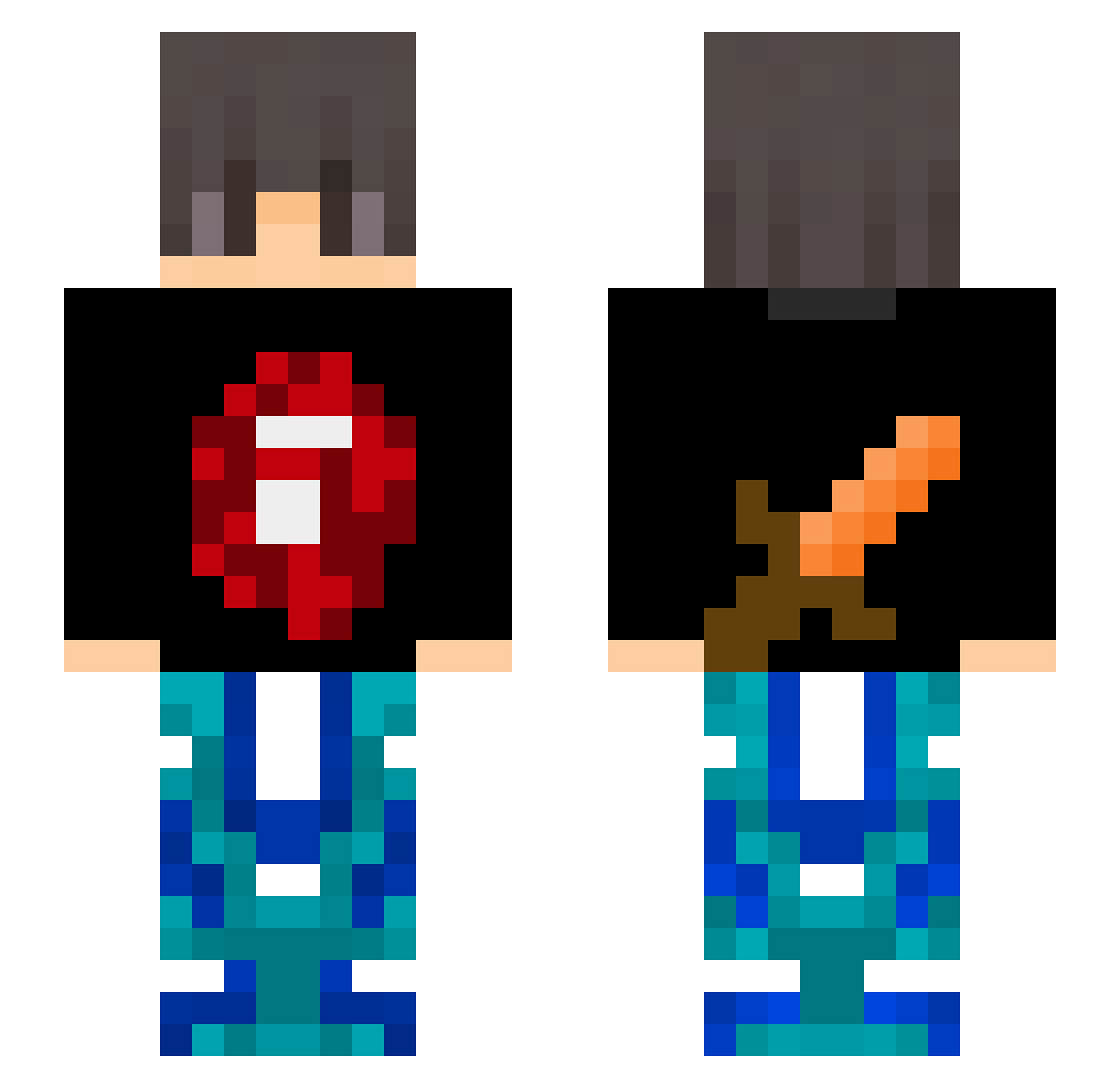_Danielsonek_ Minecraft skin, front and back view