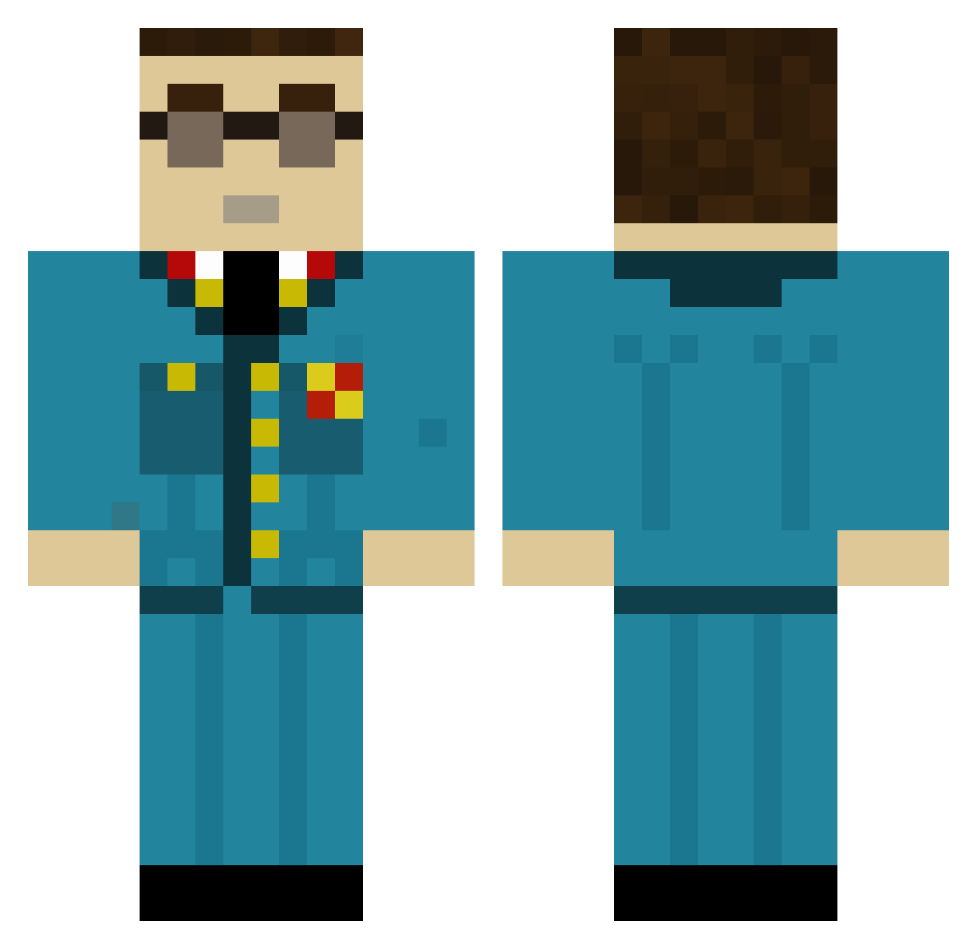 Salagahadin Minecraft skin, front and back view
