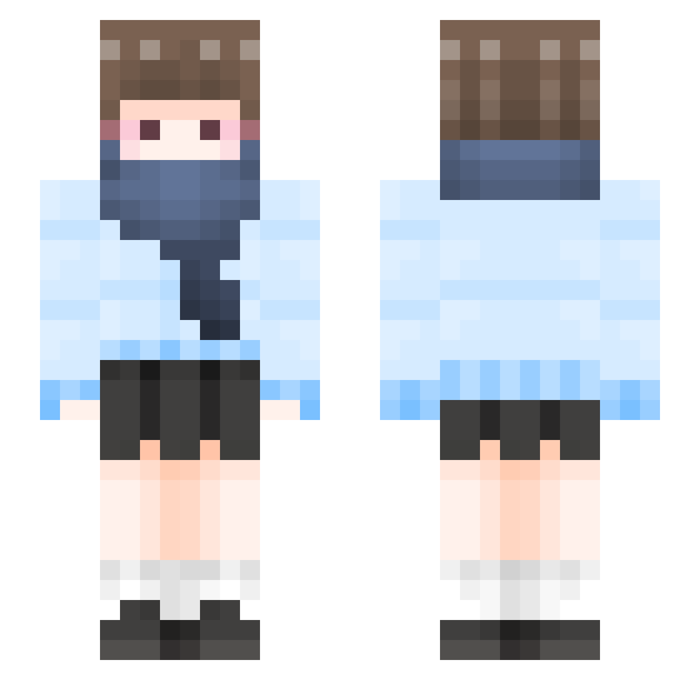 lani08 Minecraft skin, front and back view