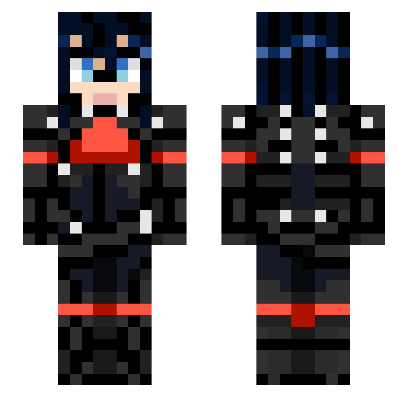 lstr512 Minecraft skin, front and back view