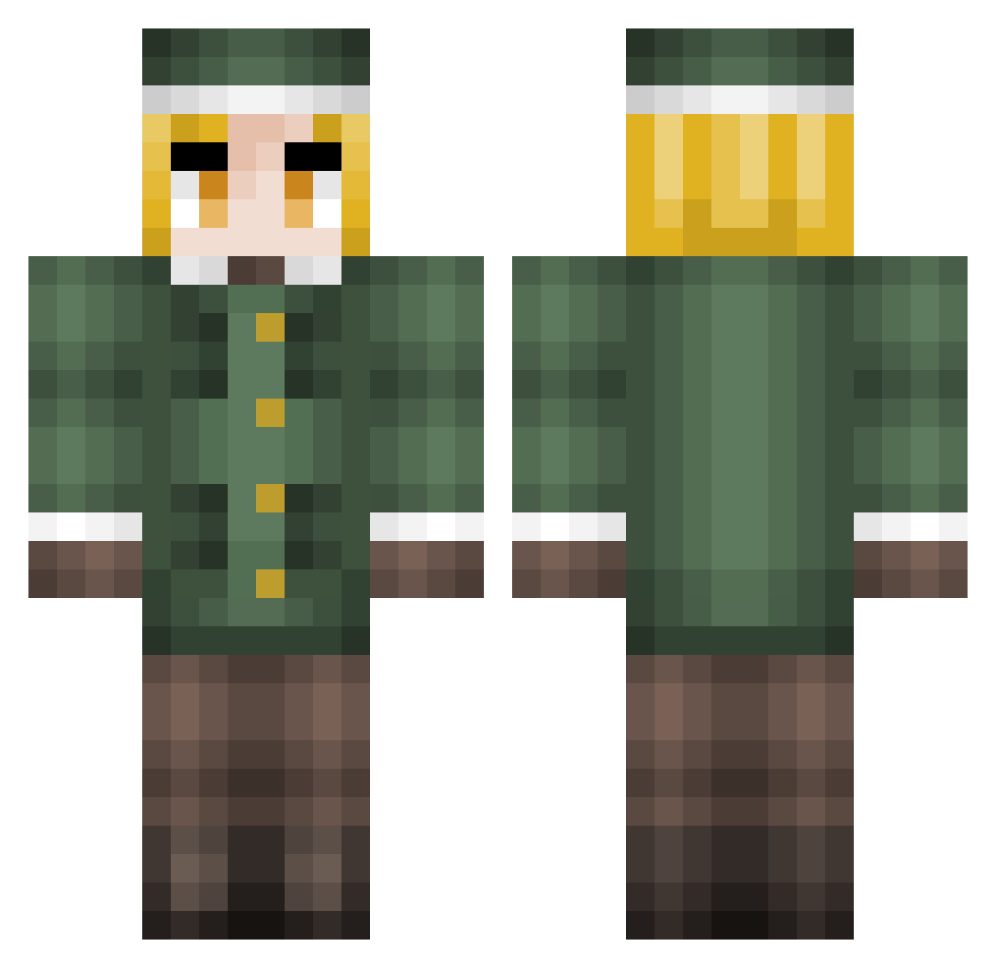 Crazy_Rage Minecraft skin, front and back view