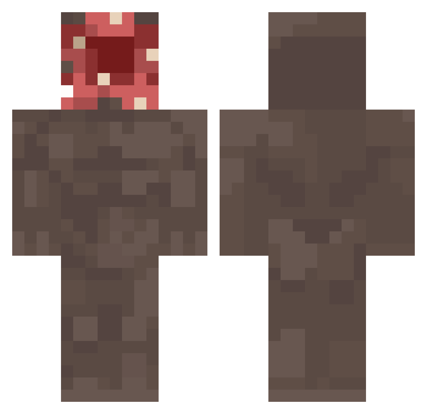 veet0n Minecraft skin, front and back view