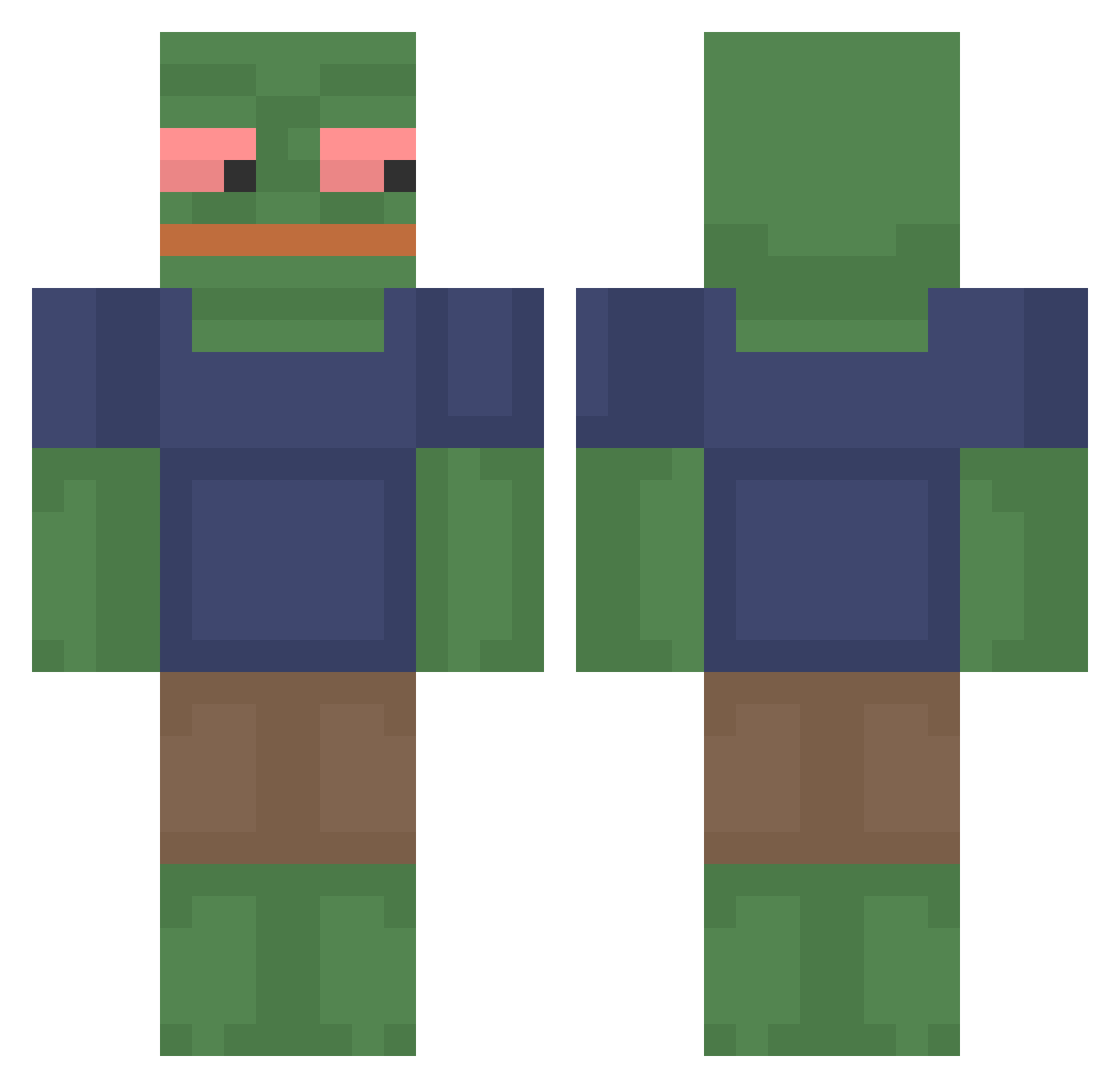 sprite___ Minecraft skin, front and back view