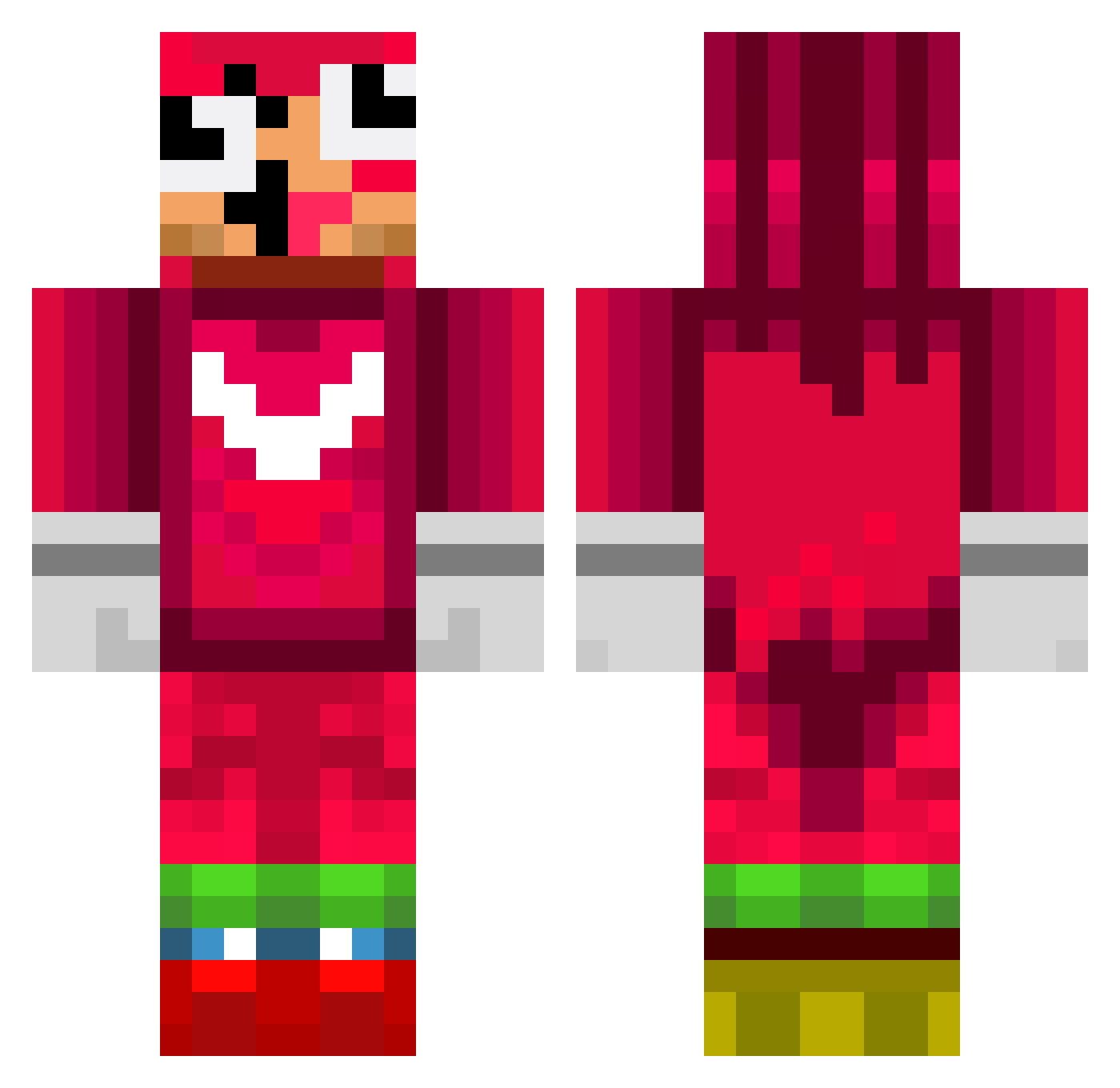YouAreMyOnlyWae Minecraft skin, front and back view