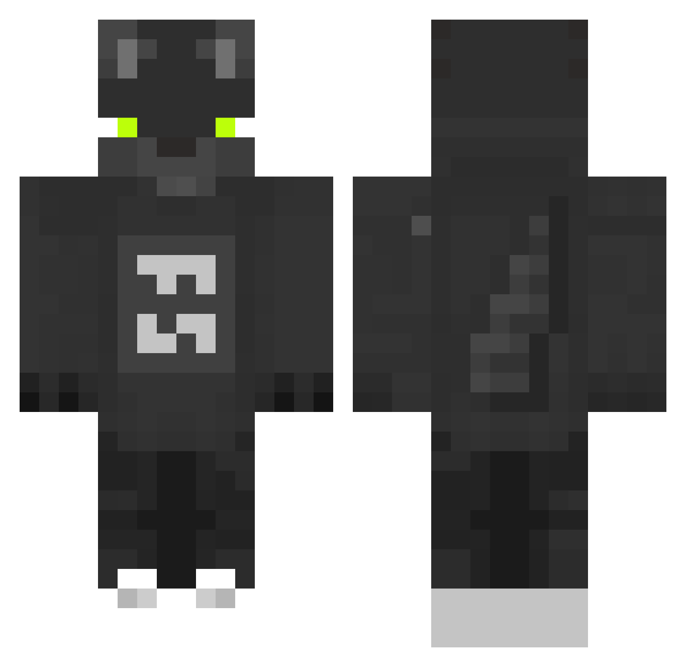n3stalion Minecraft skin, front and back view