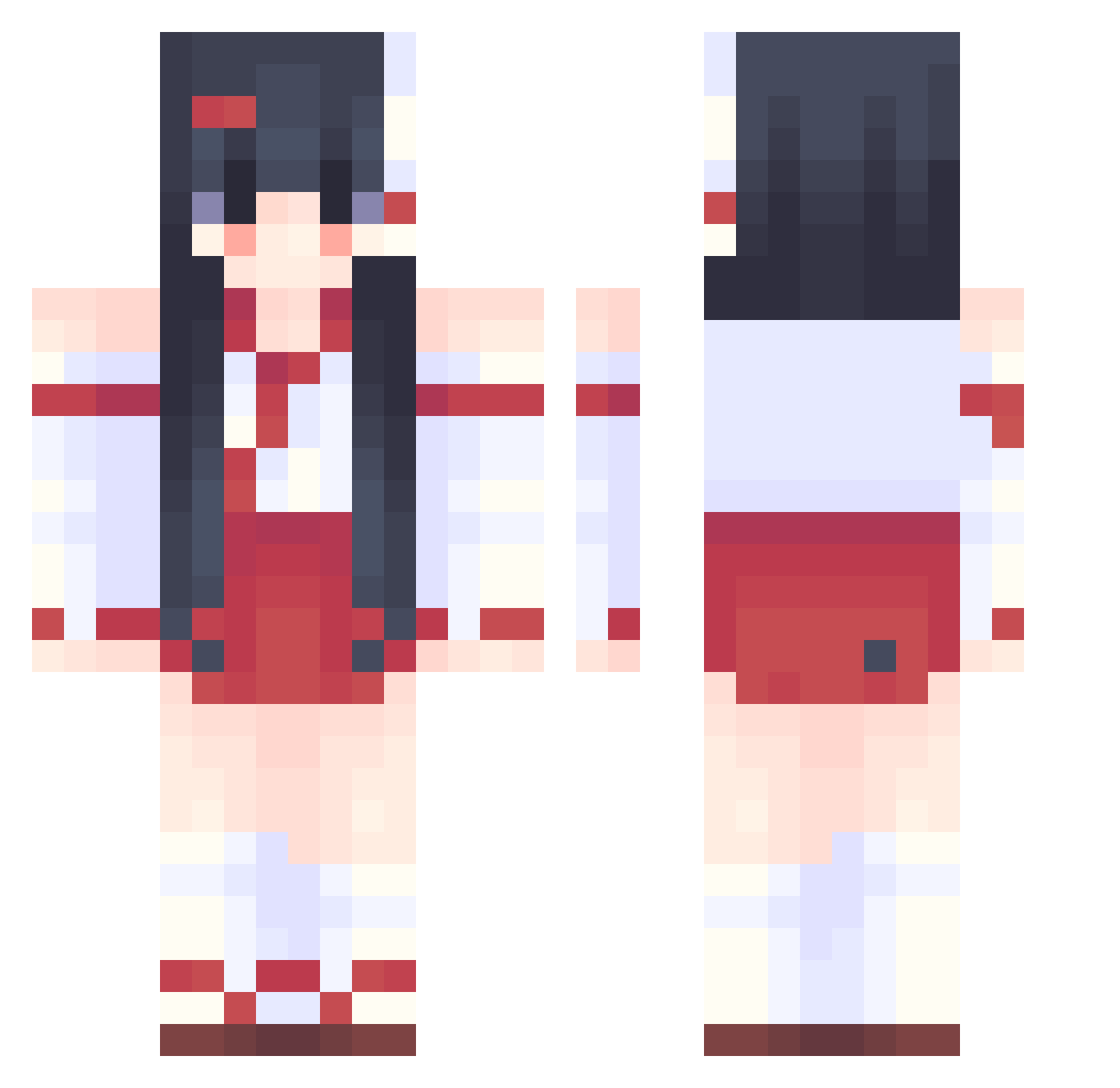 AI_player Minecraft skin, front and back view