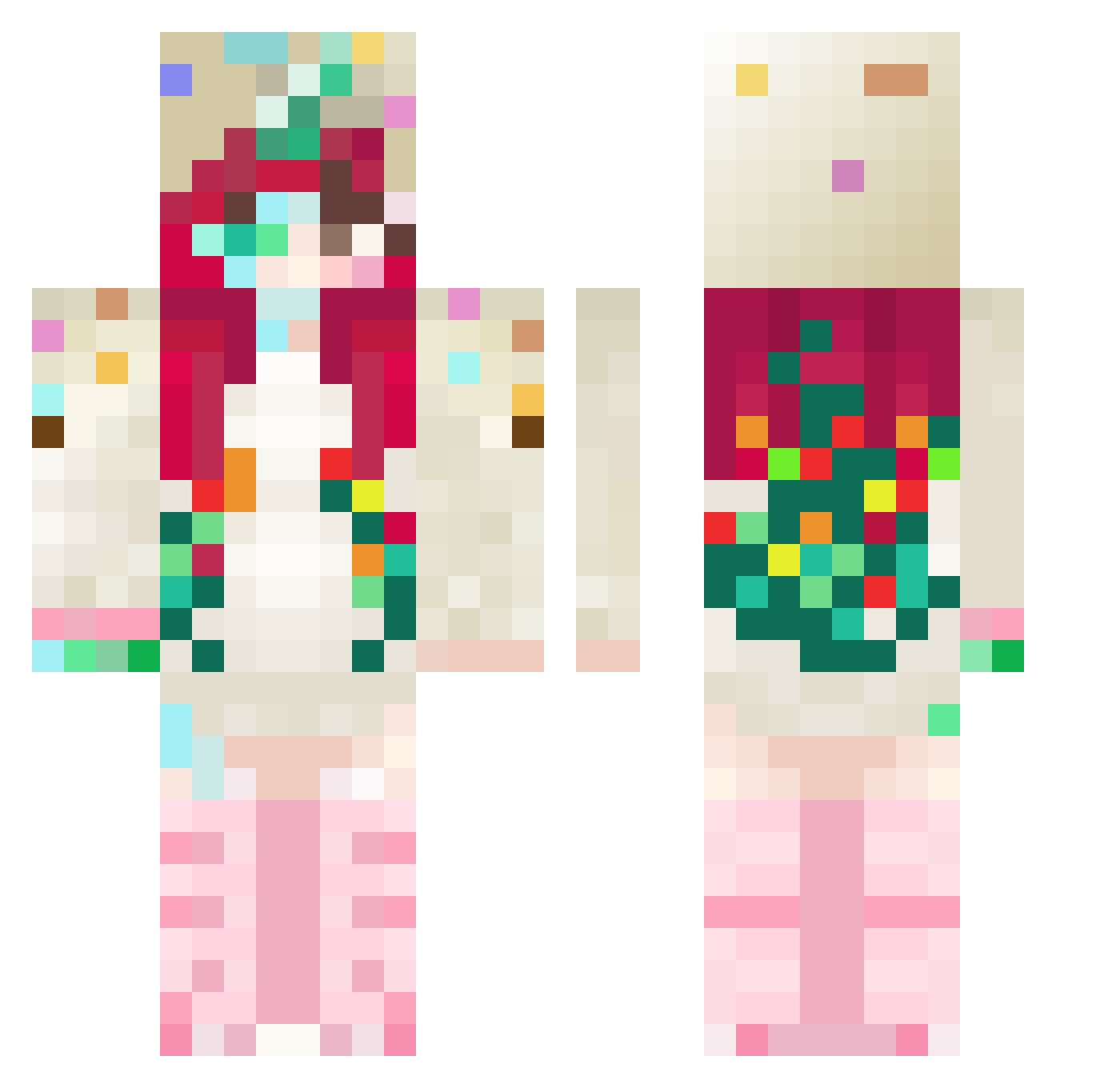 quxal_ Minecraft skin, front and back view