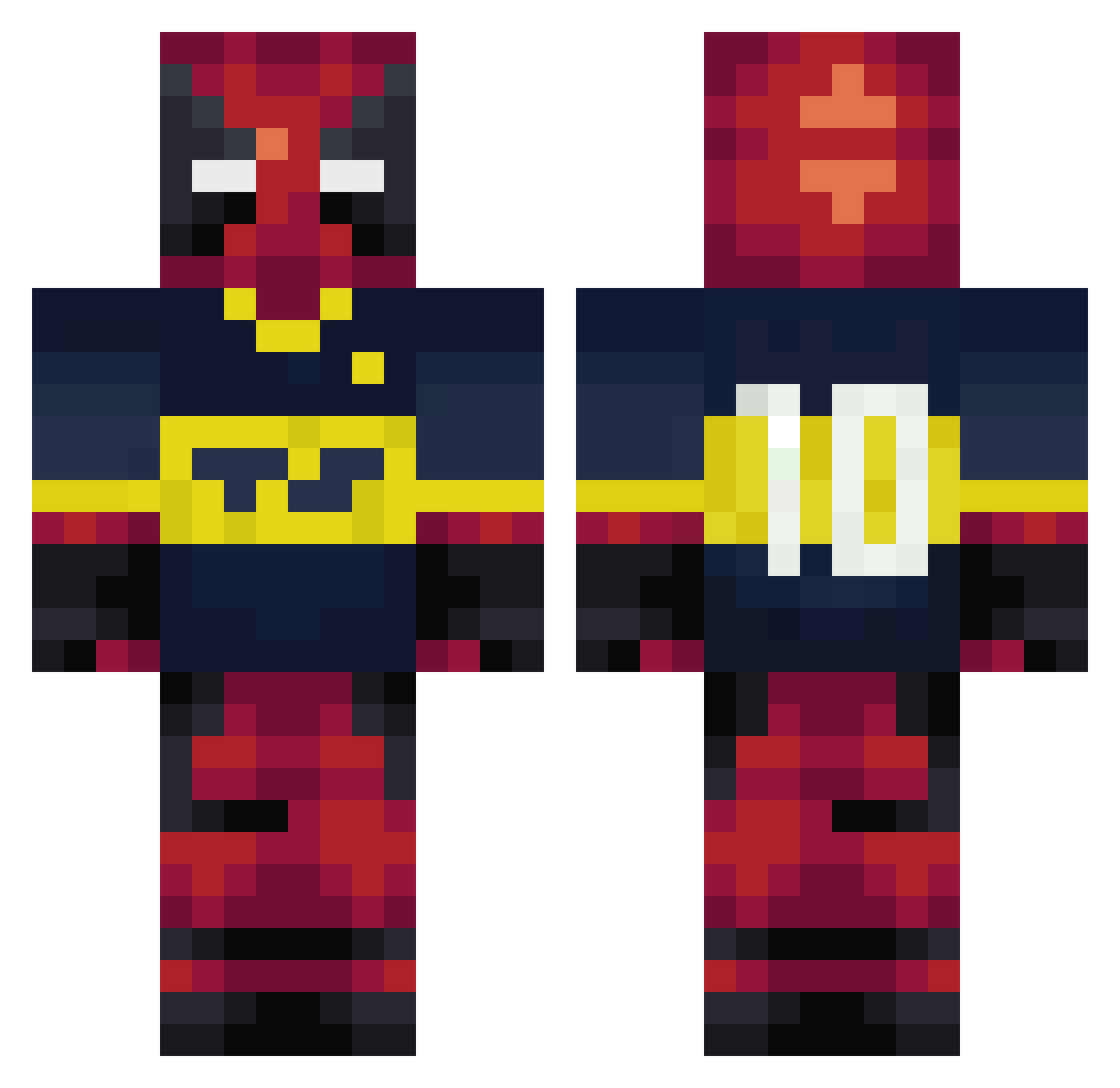 Krober1367 Minecraft skin, front and back view