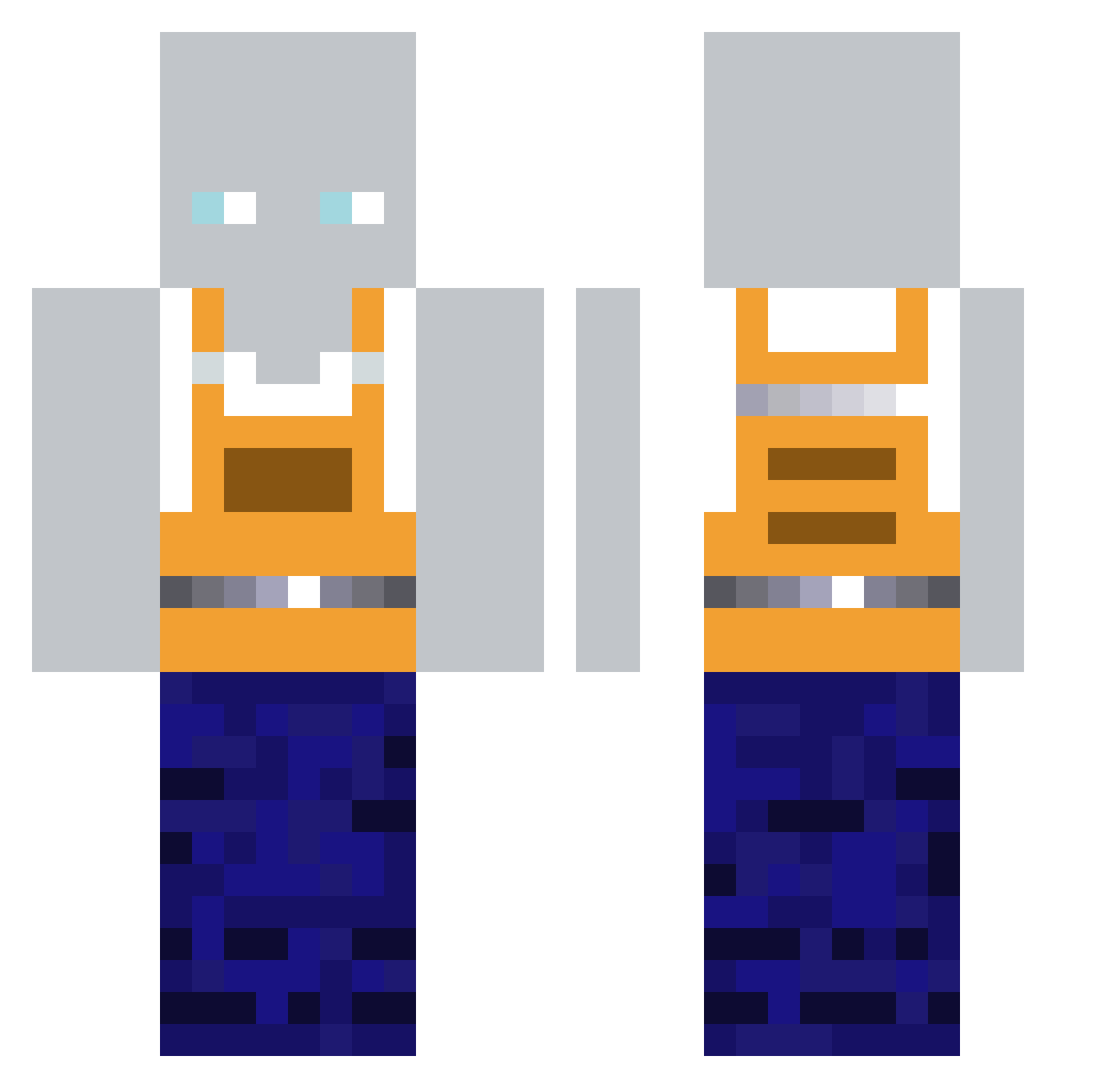 vRevxnqeGHG Minecraft skin, front and back view