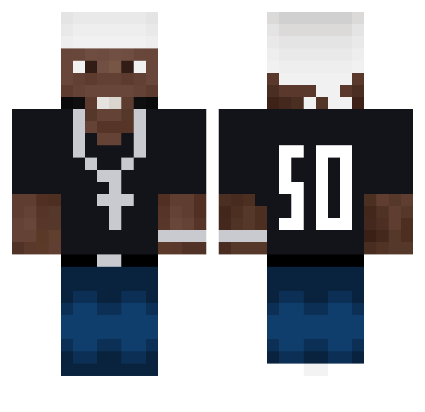 Lerosquad1 Minecraft skin, front and back view