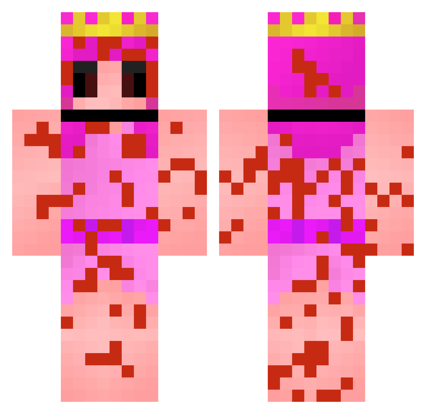 MC_Flexo24 Minecraft skin, front and back view