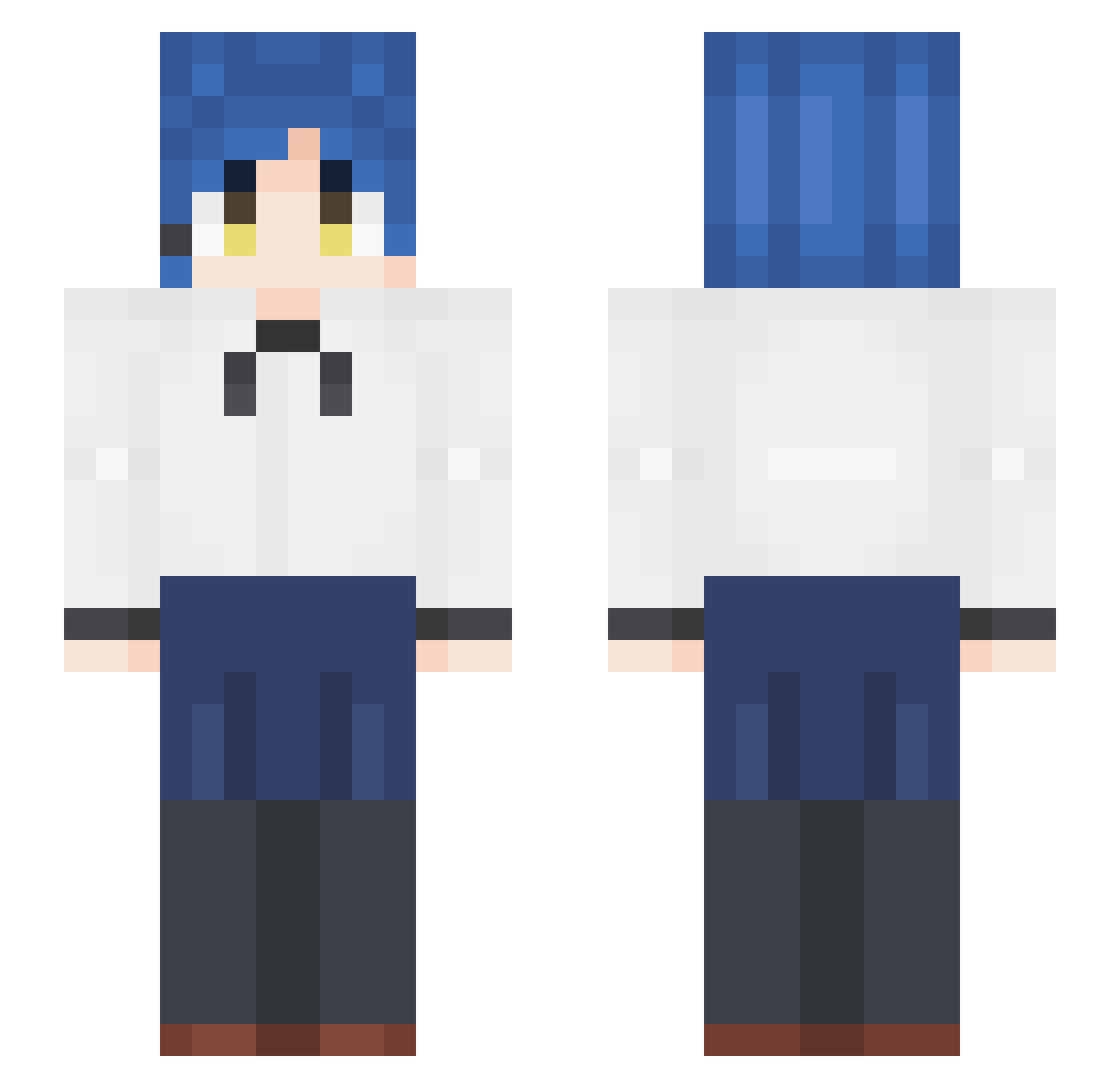 steamedriceee Minecraft skin, front and back view