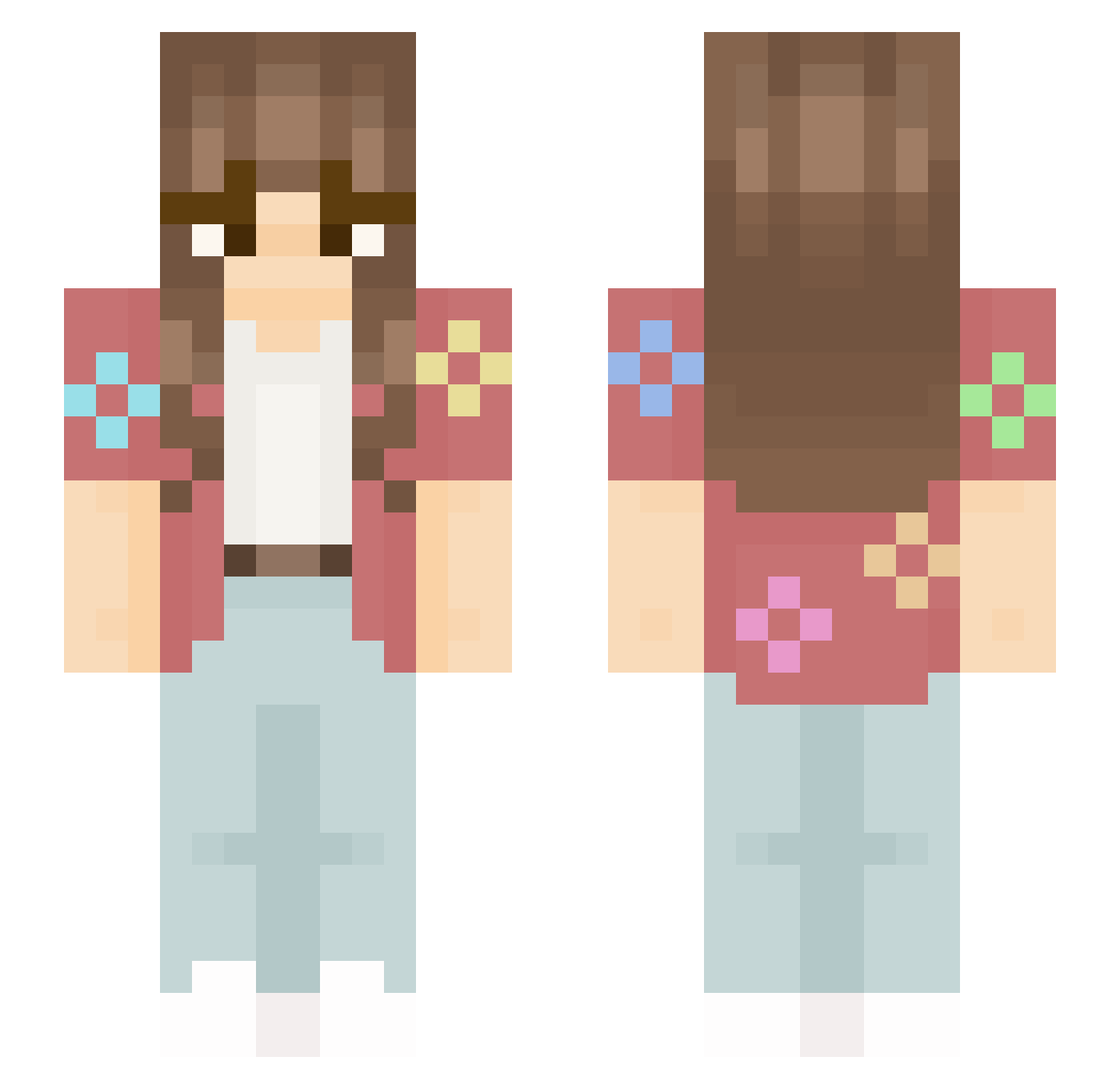 mia_1234 Minecraft skin, front and back view