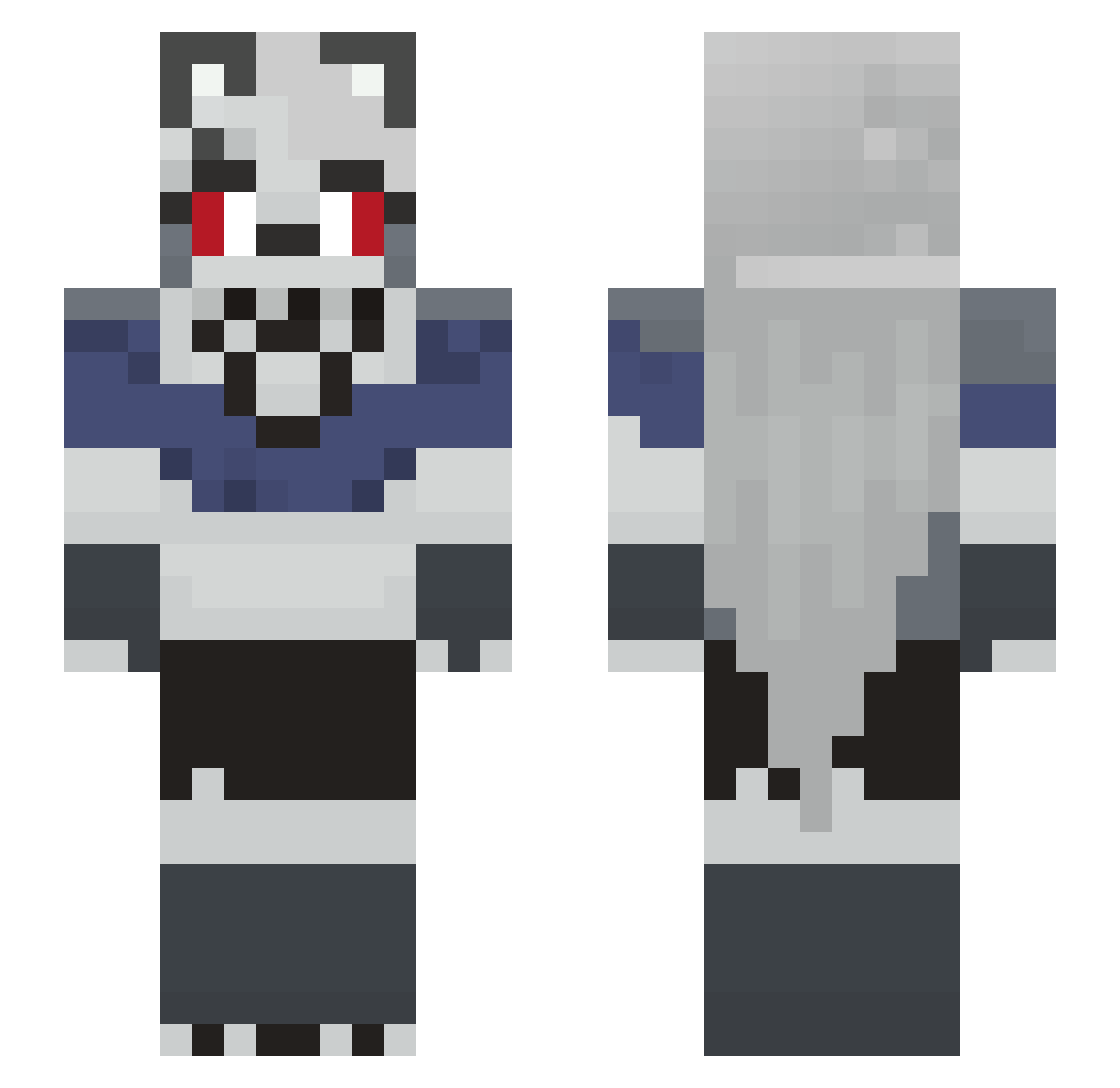 MathijsGamesYT Minecraft skin, front and back view
