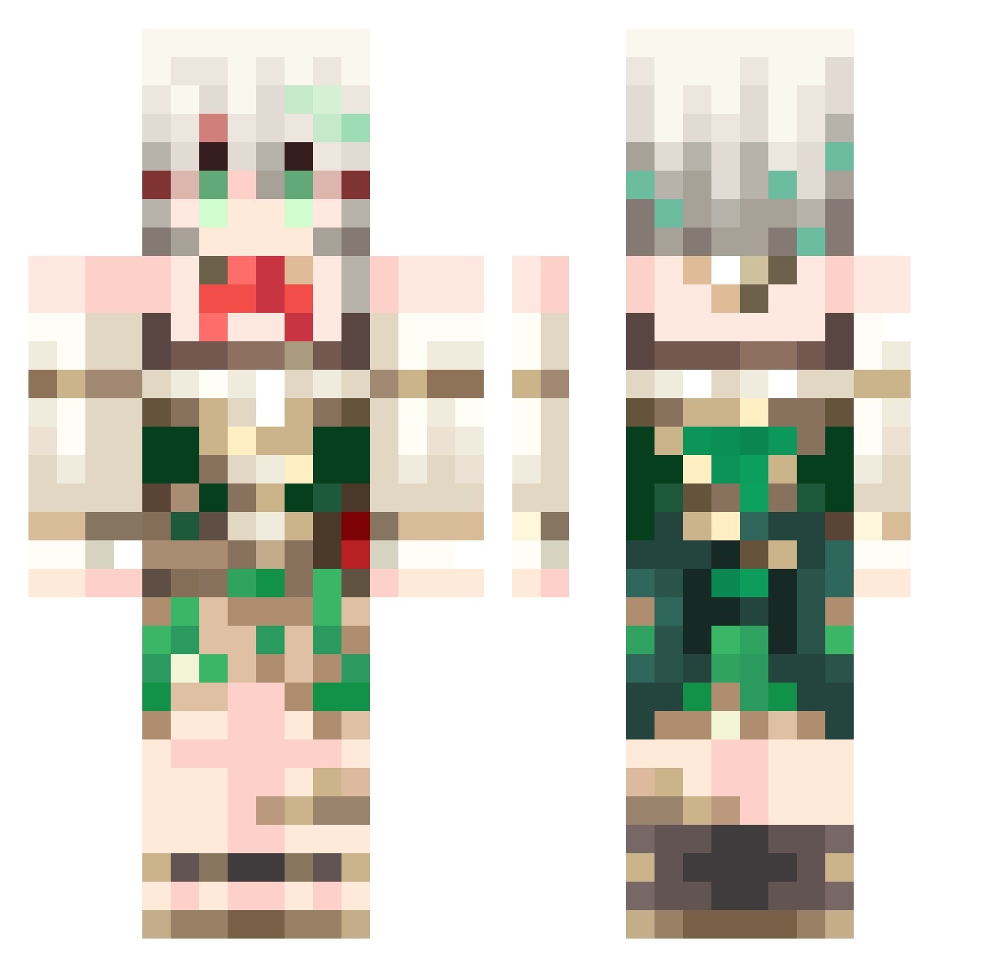SpeerrowXD04 Minecraft skin, front and back view