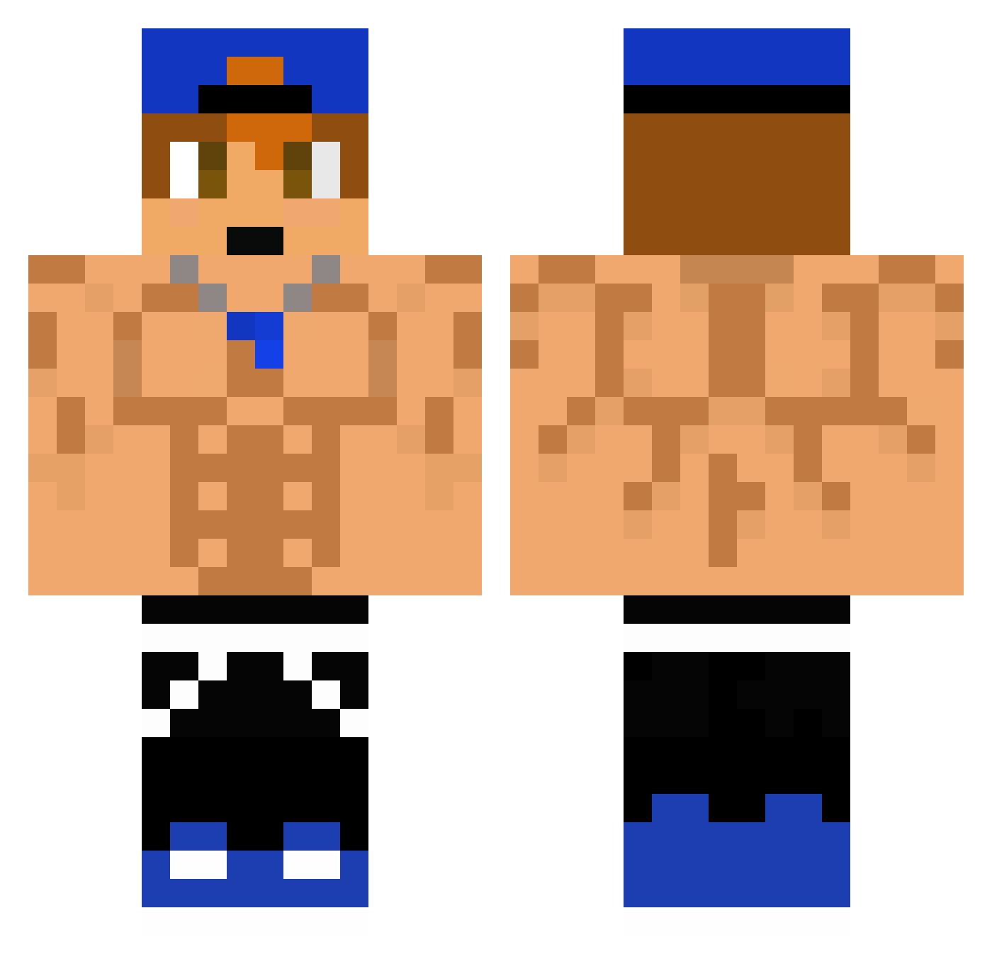 SuddenlyLS Minecraft skin, front and back view