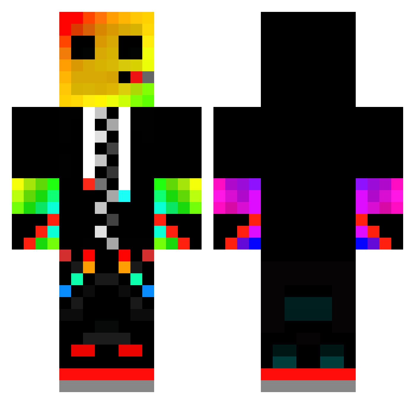 Sotoso Minecraft skin, front and back view
