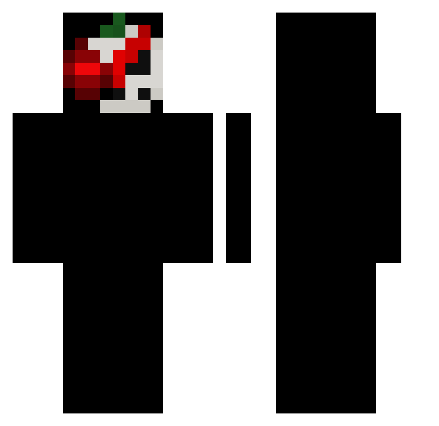 Aposelene Minecraft skin, front and back view