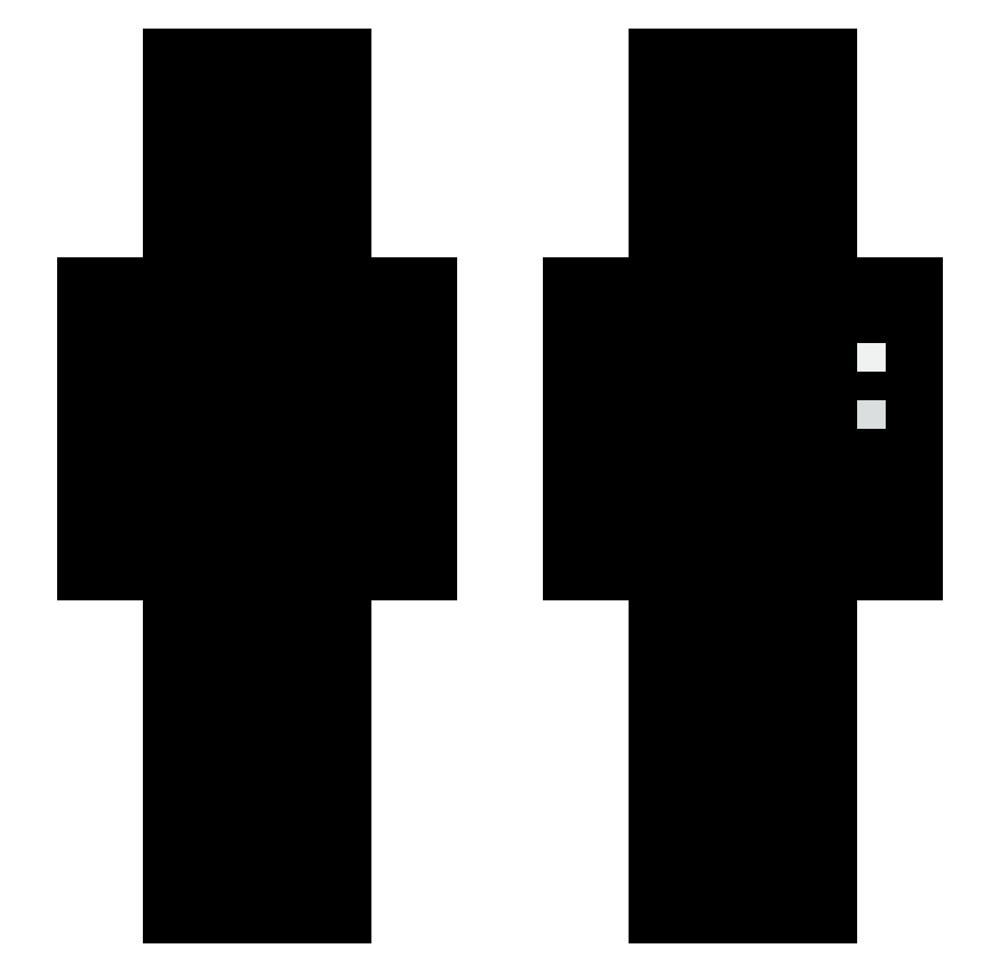 Neosteppe Minecraft skin, front and back view
