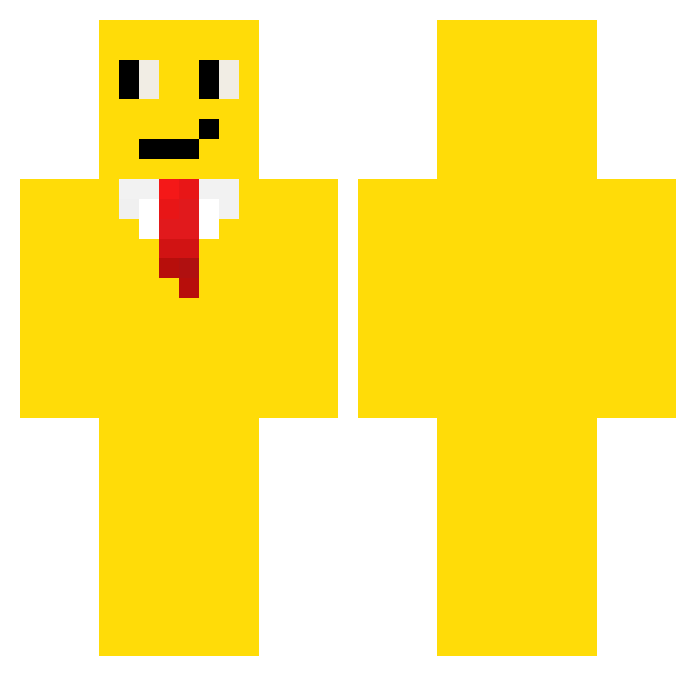 _xTrevu_ Minecraft skin, front and back view