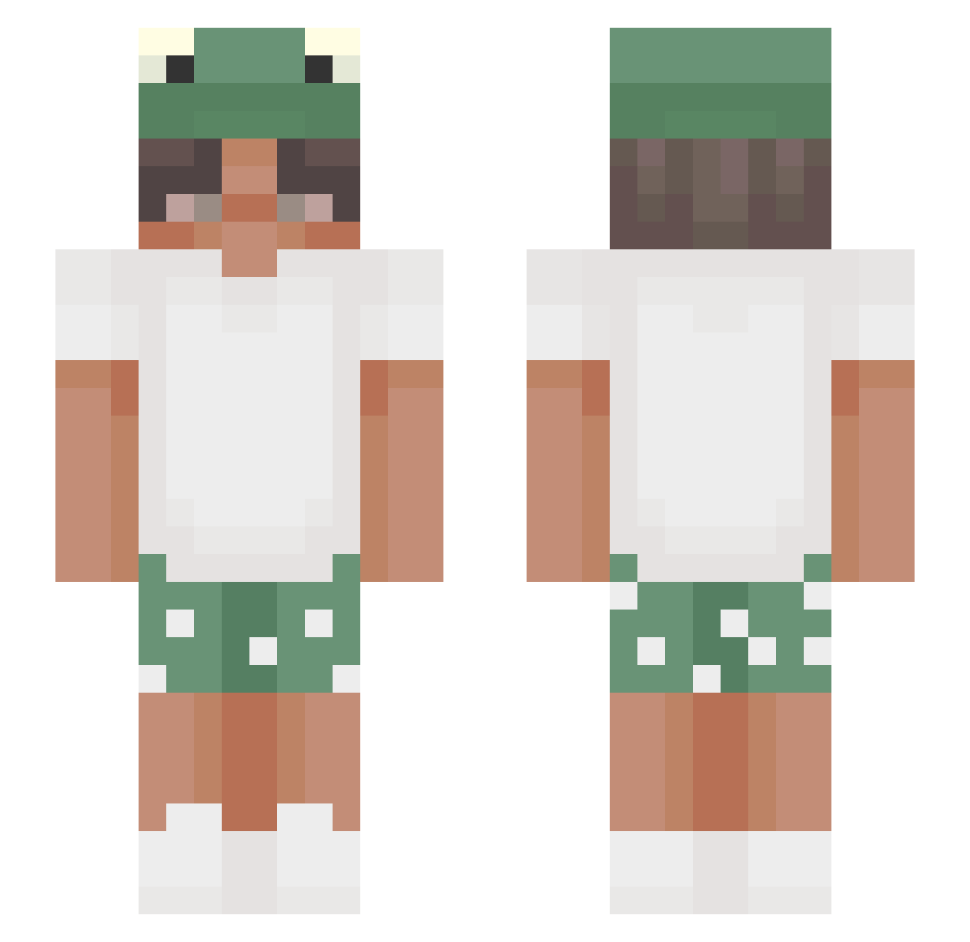 afuea Minecraft skin, front and back view
