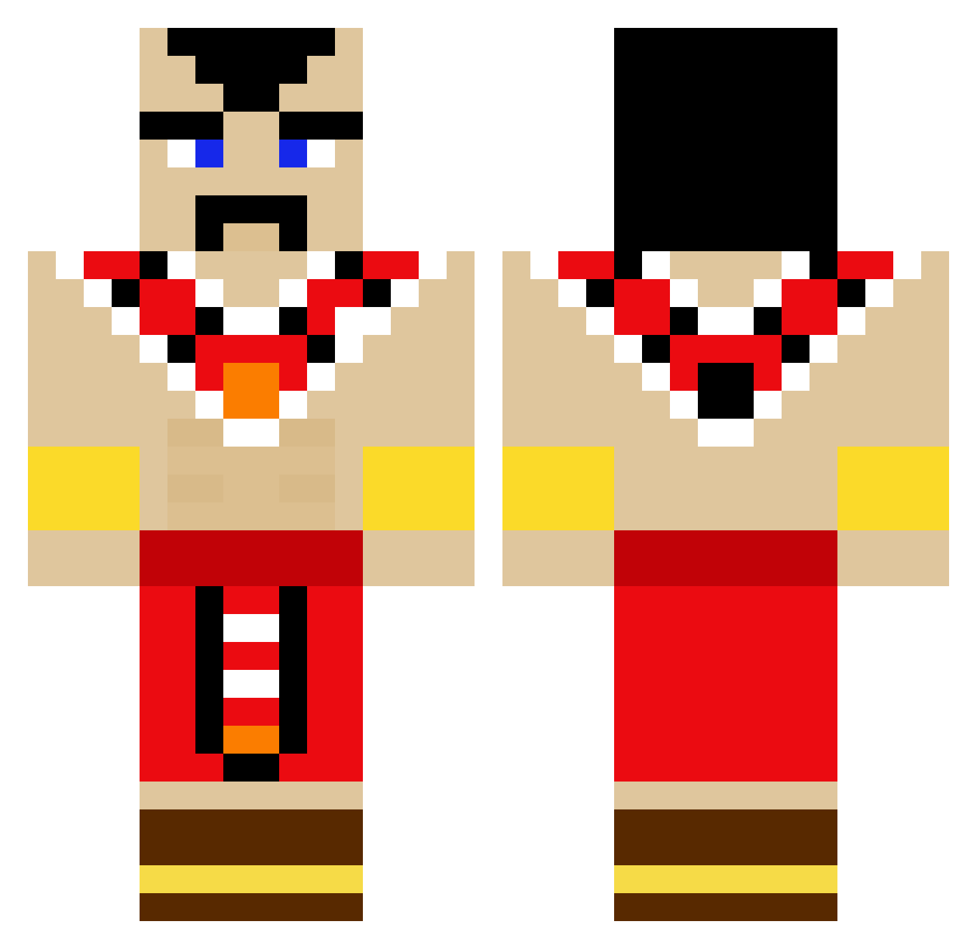 ZEN0_SAMA Minecraft skin, front and back view