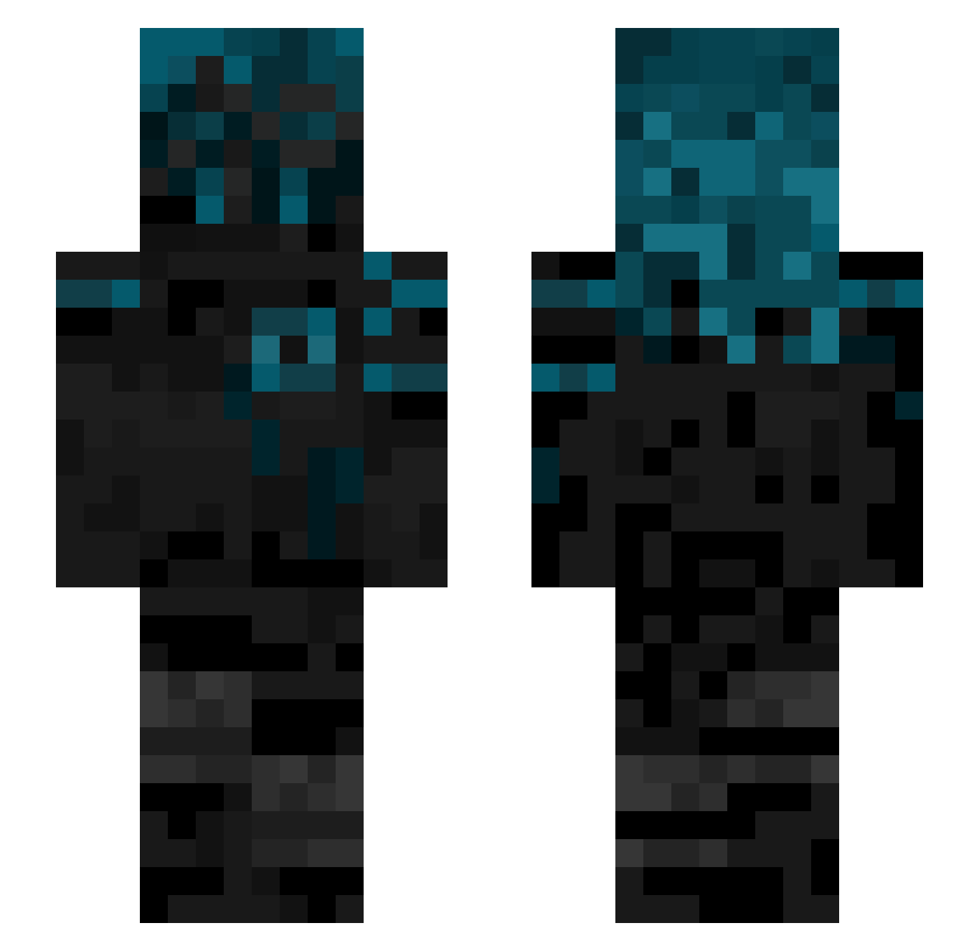 ksyzISchefmxiYa Minecraft skin, front and back view