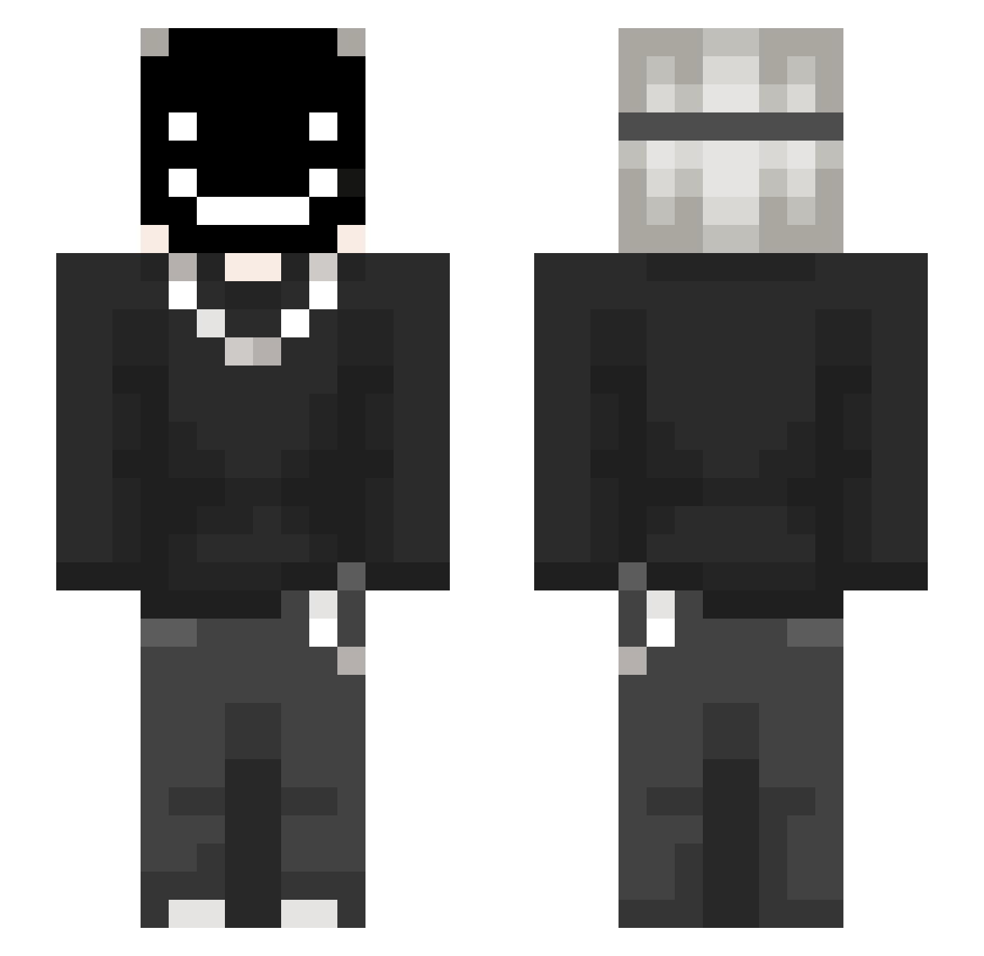 krsyum Minecraft skin, front and back view