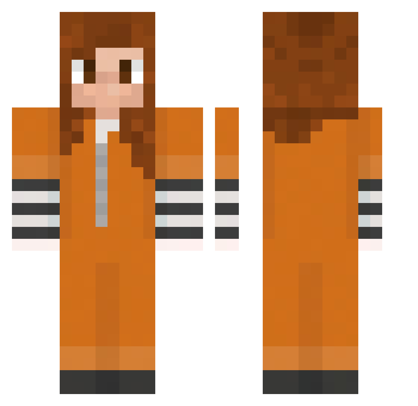 Kaoxs92 Minecraft skin, front and back view