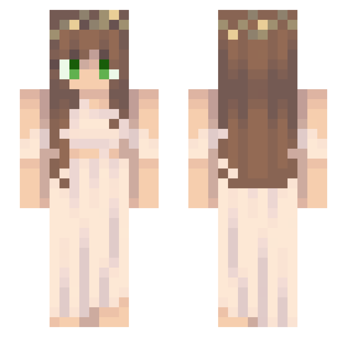 verymaryberry Minecraft skin, front and back view
