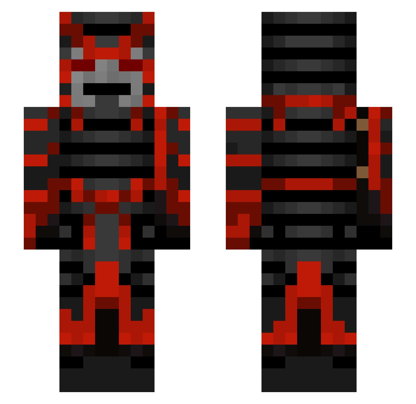 Wirsley Minecraft skin, front and back view