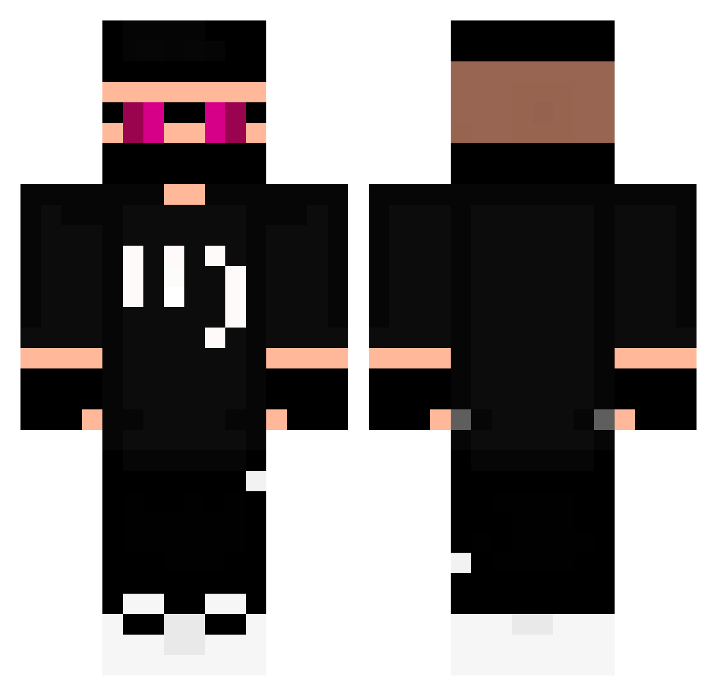 MachadoFN Minecraft skin, front and back view