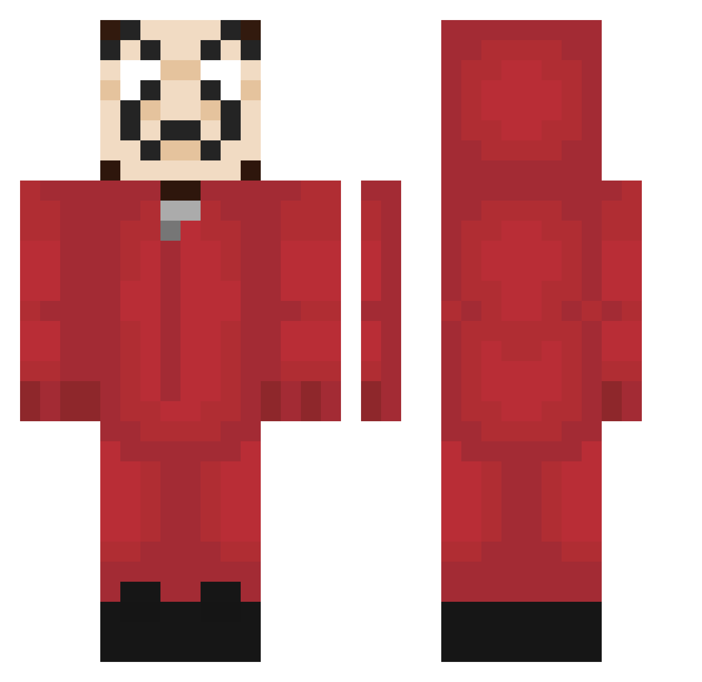 mrnono Minecraft skin, front and back view