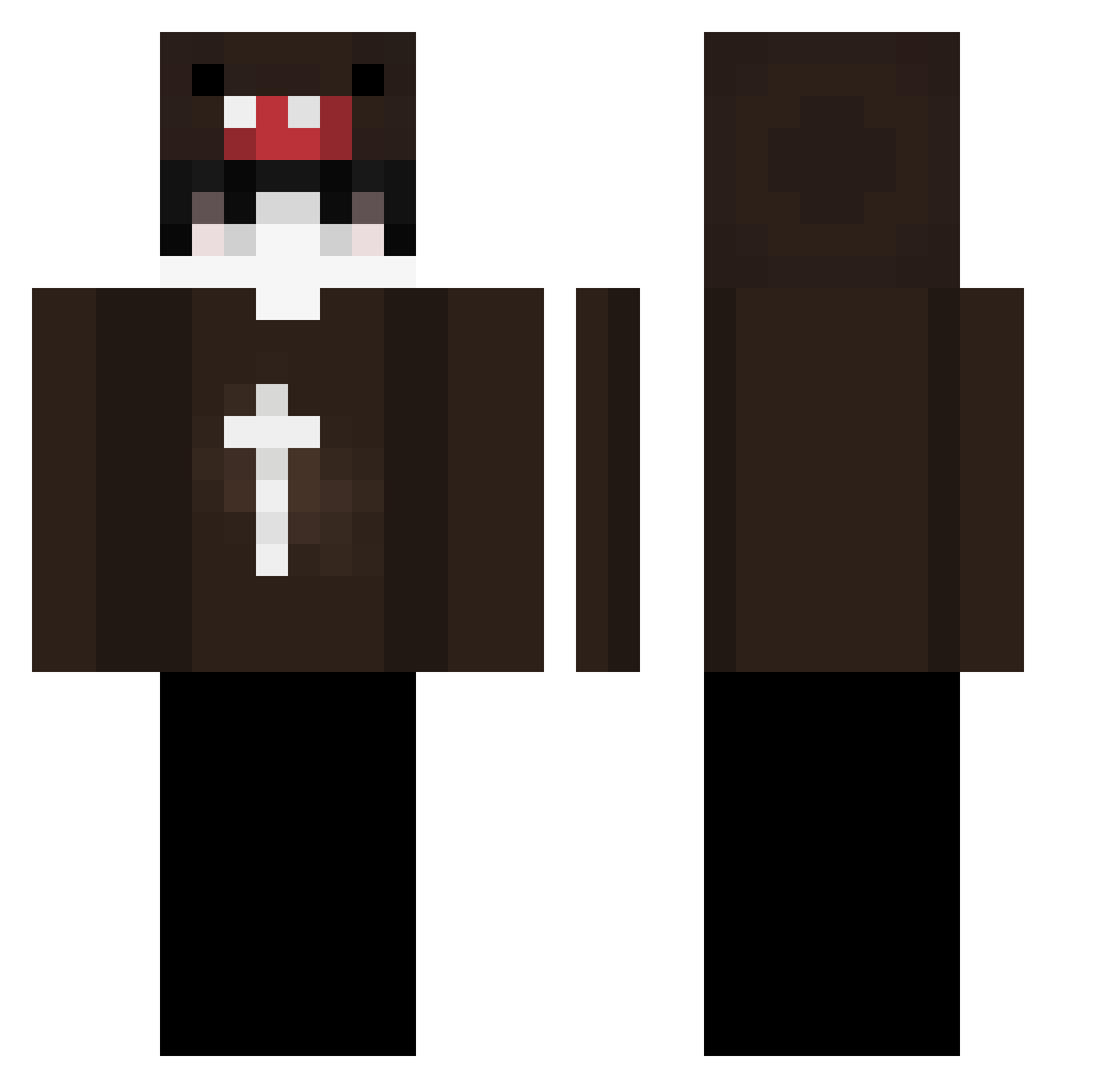umNiko Minecraft skin, front and back view