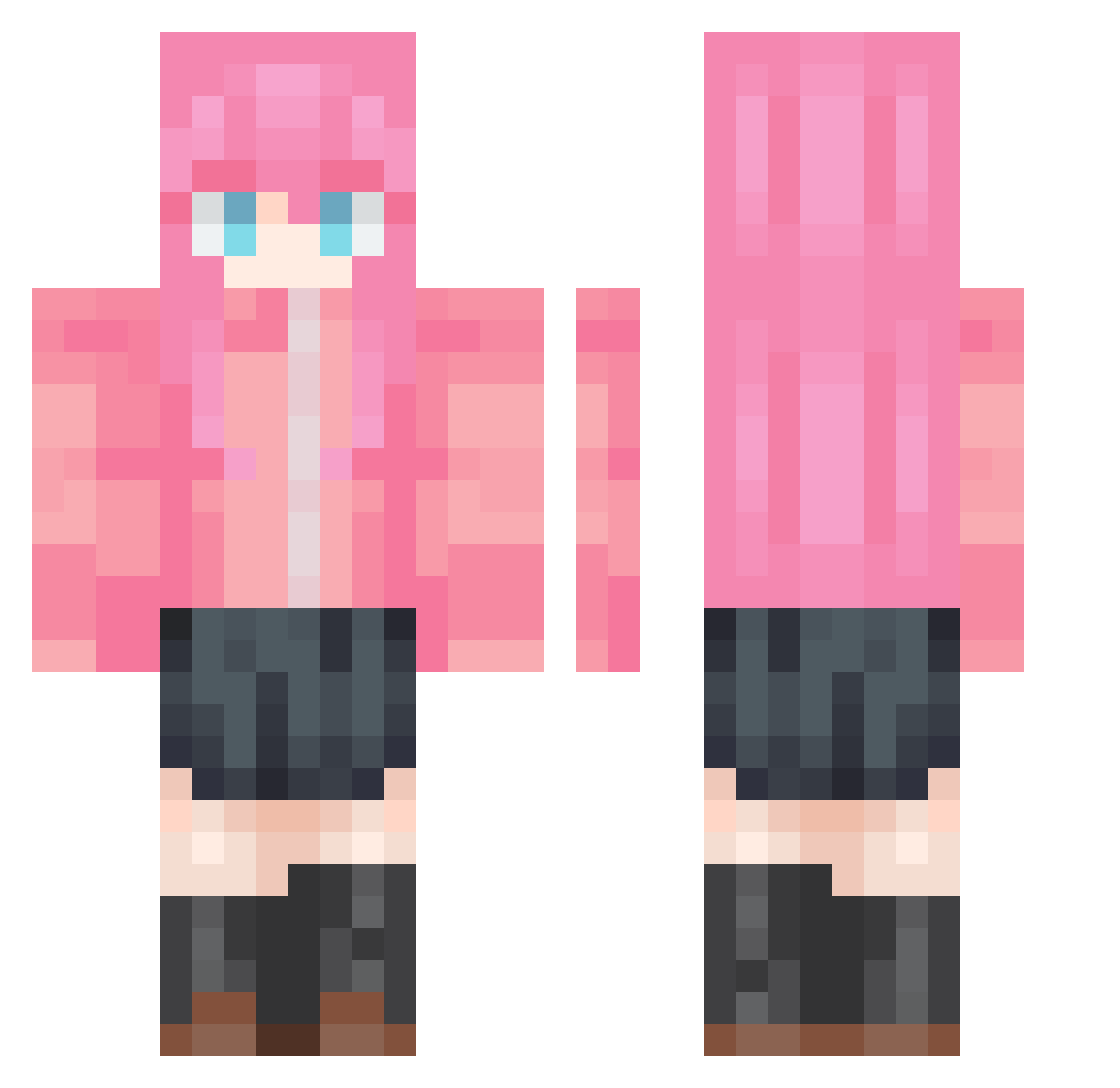 MuTo4434 Minecraft skin, front and back view