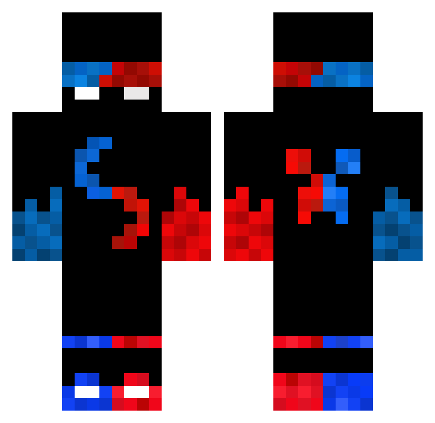 wo1x0710 Minecraft skin, front and back view