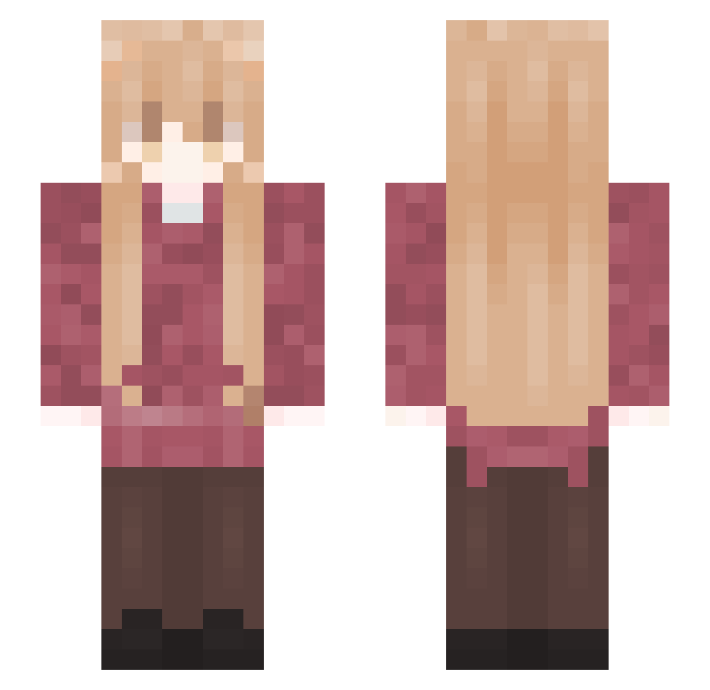 Dusk_Necrozma Minecraft skin, front and back view
