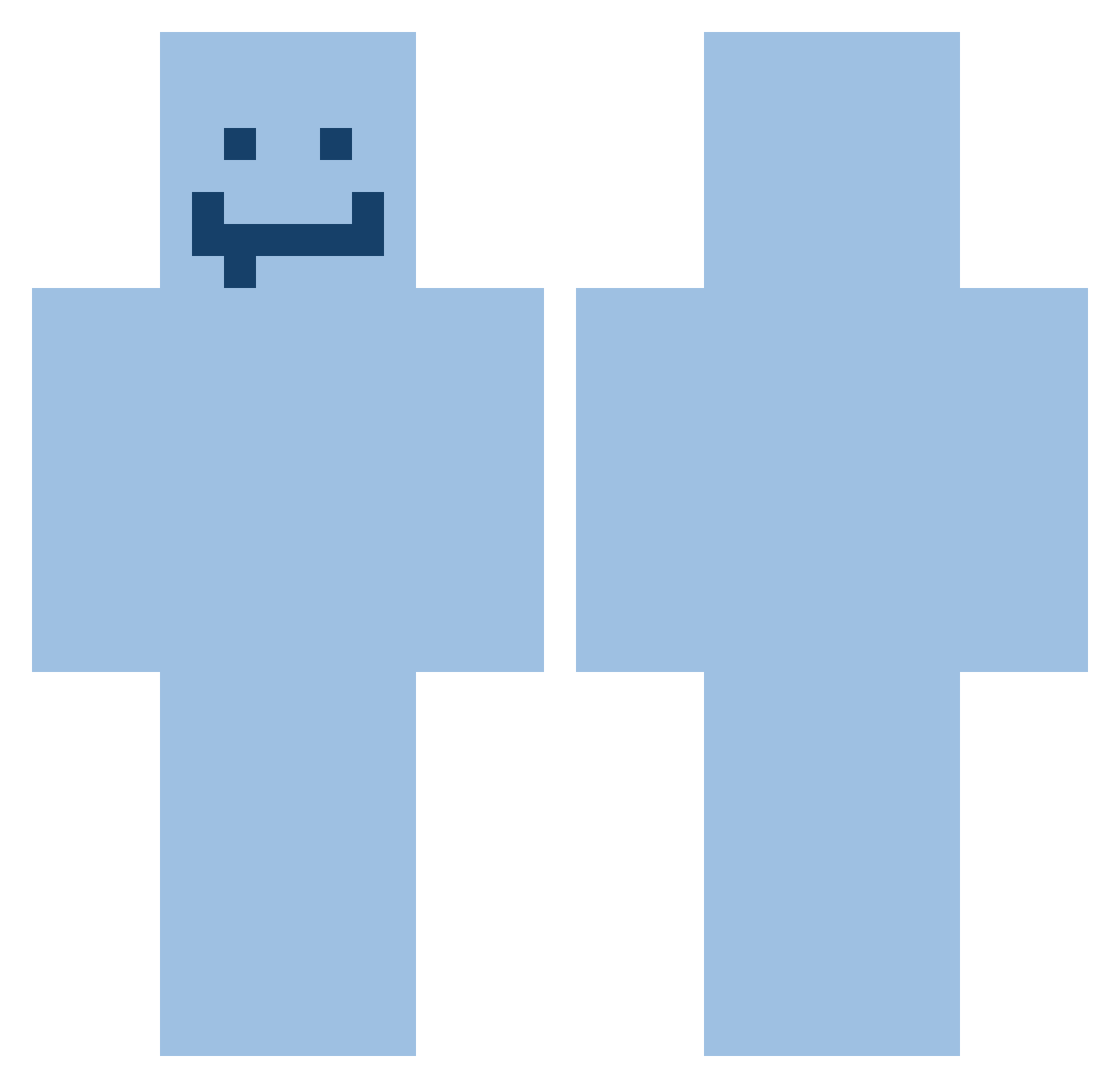RandomPORTAL_ Minecraft skin, front and back view